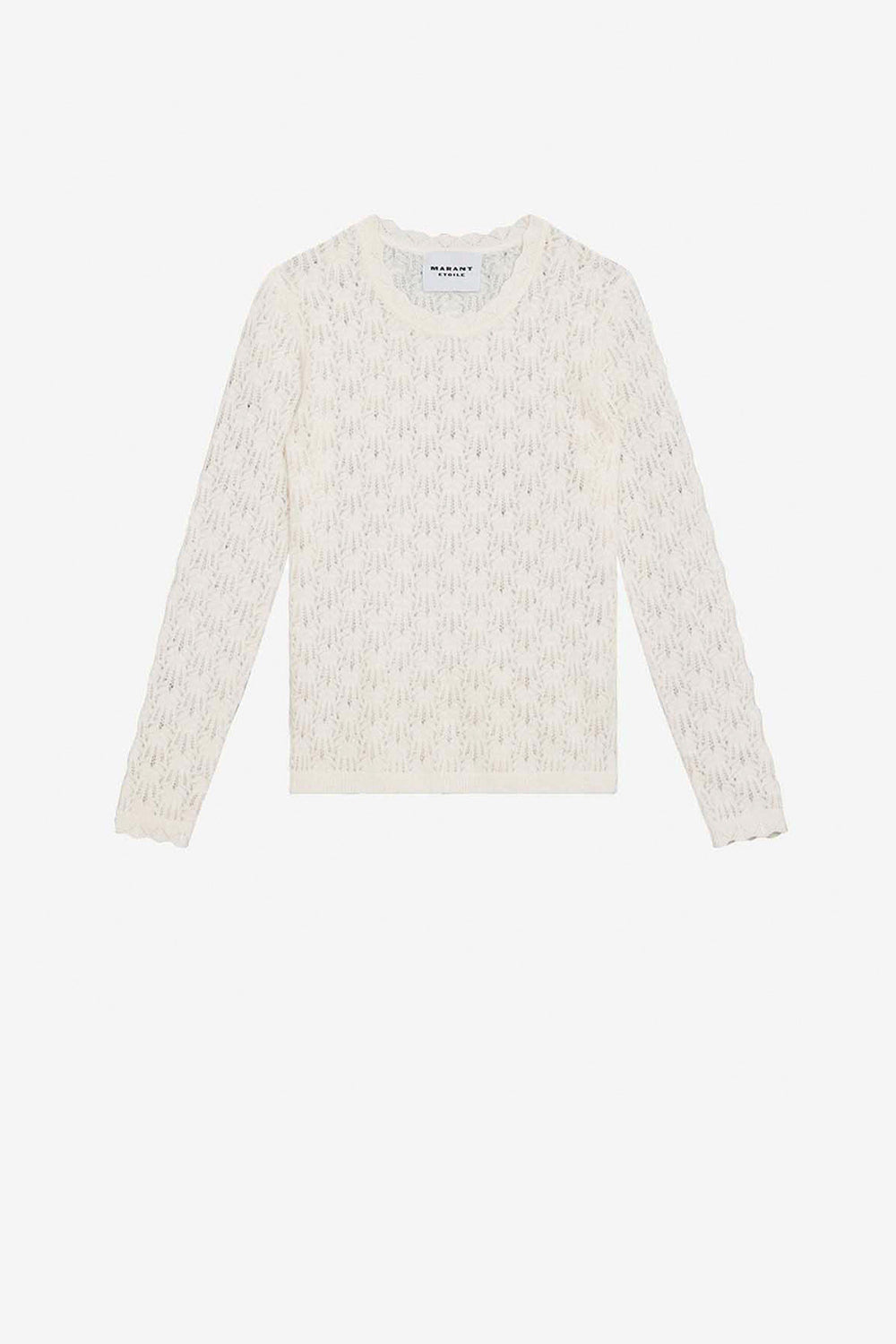 Pullover obeline aus strick in spitzenoptik - Naturfarben - Woman - 1