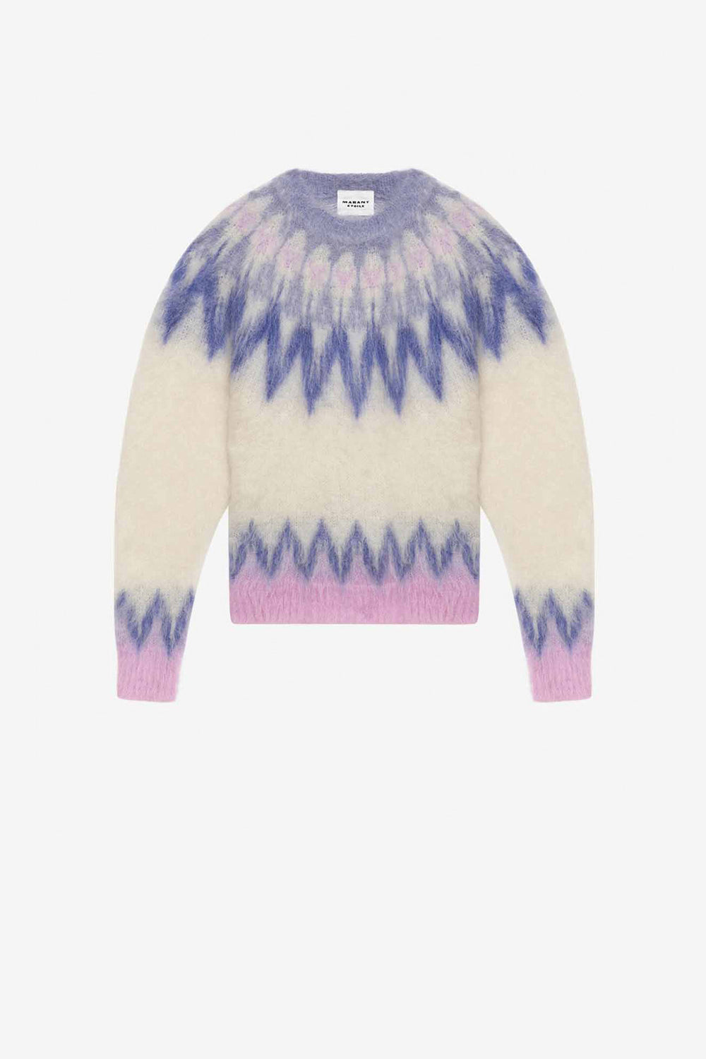 Pullover natania aus mohair mit „fair isle“-muster - Blau - Woman - 1