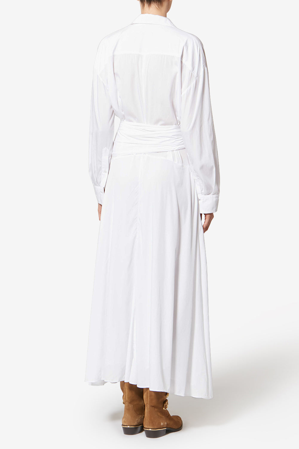 Samantha クレープ製 ロングシャツドレス - 白 - Woman - 4