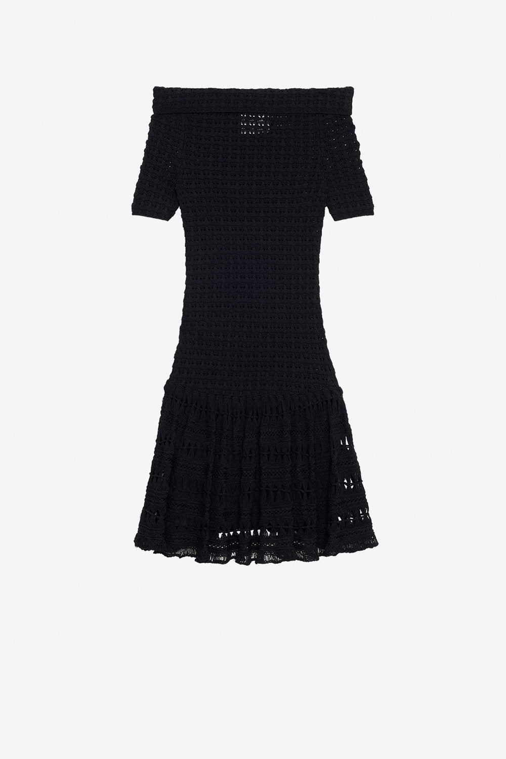Robe courte charlotte en crochet - Noir - Woman - 1