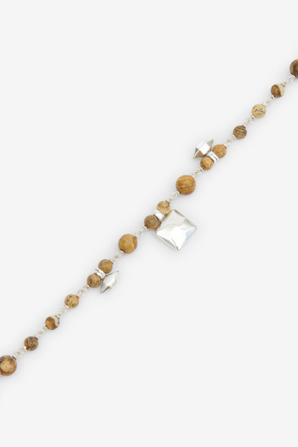 Jack 天然石 ロングネックレス - Natural and silver - Man - 3