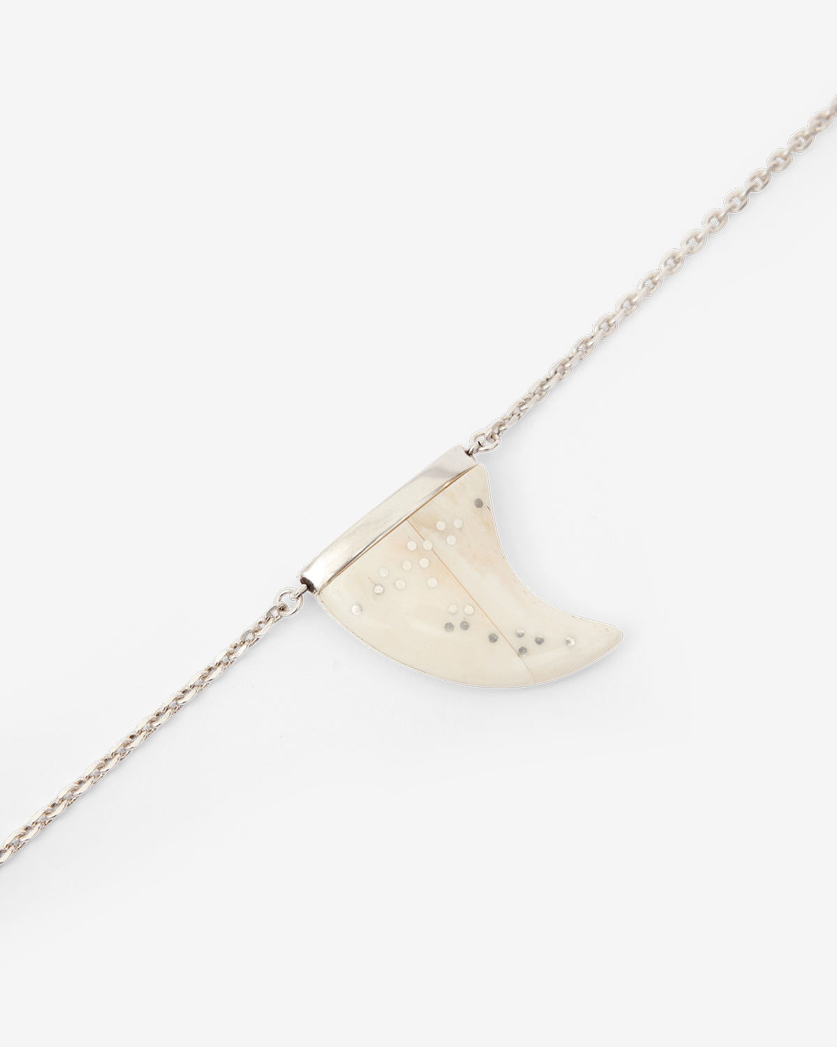 Collana lunga elliot Man Ecru-silver 1