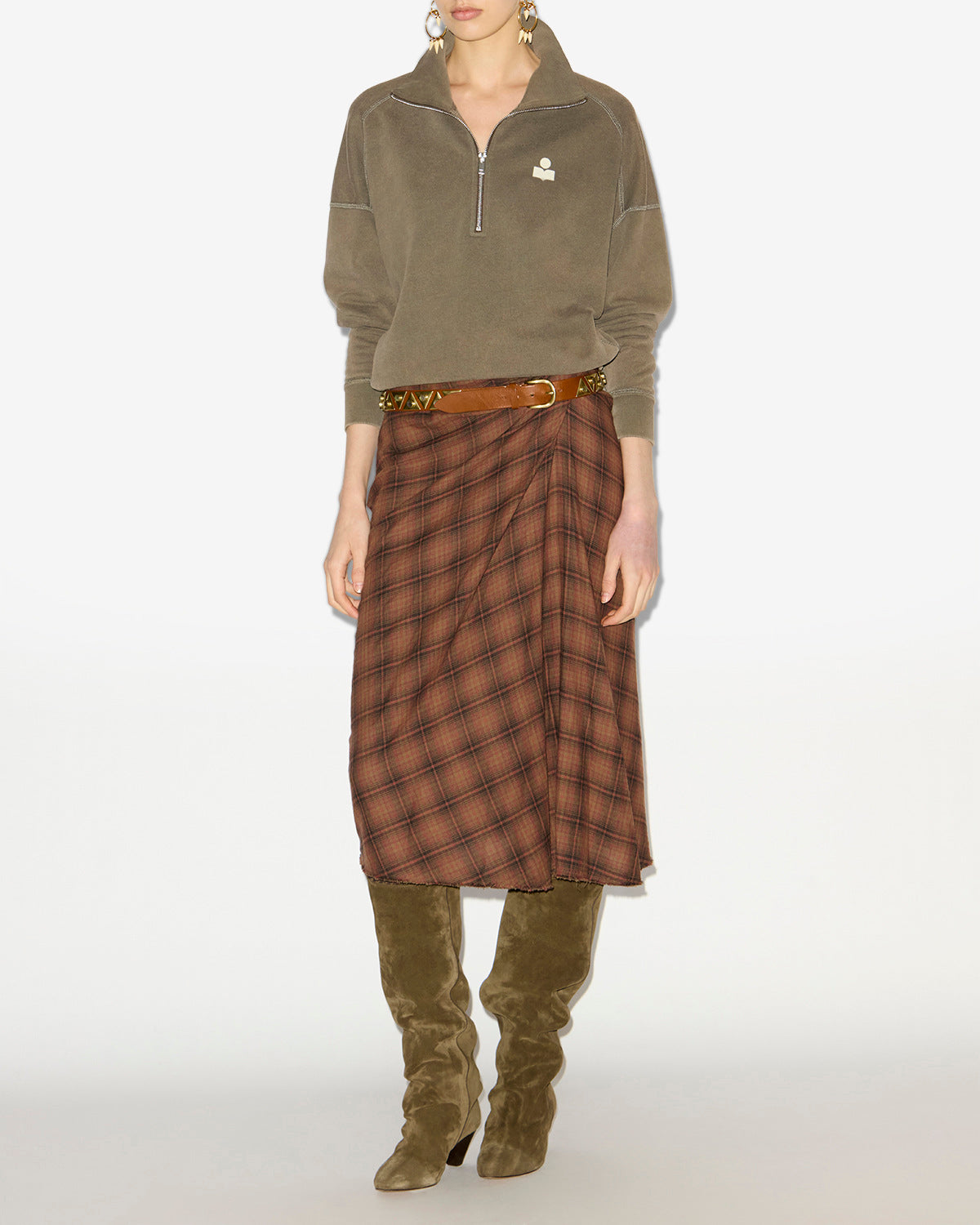 Felpa ross Woman Dark bronze-ecru 4