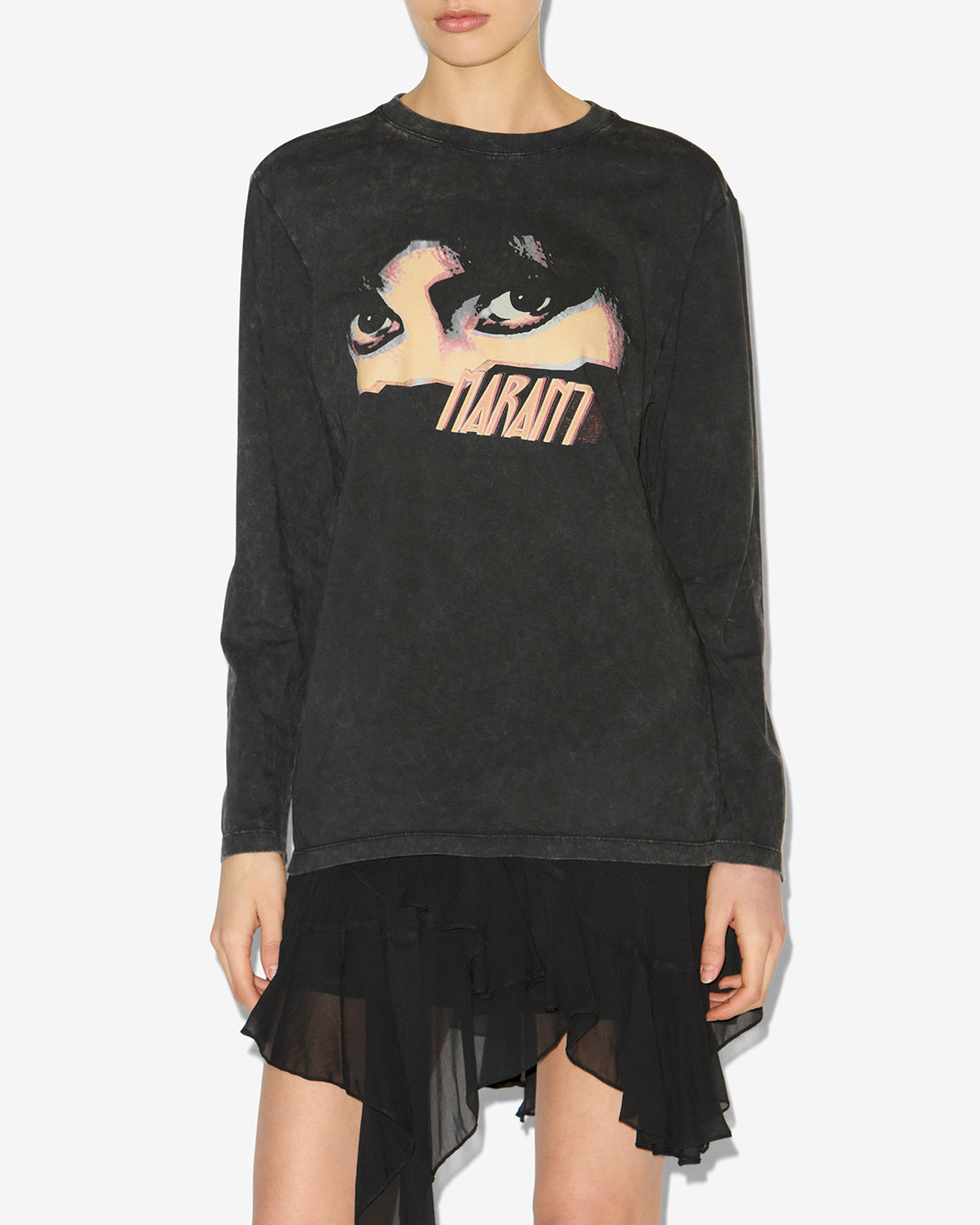 T-shirt martine Woman Nero lavato 5