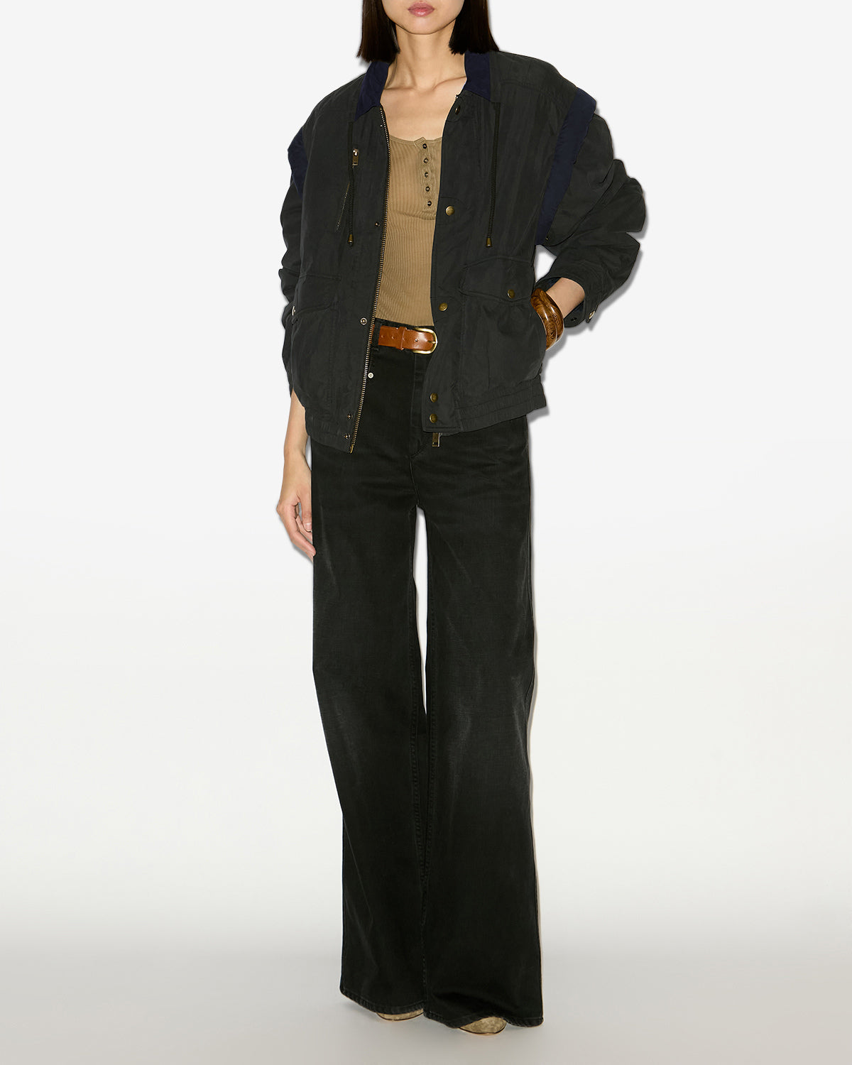 Chaqueta desha Woman Negro lavado 4
