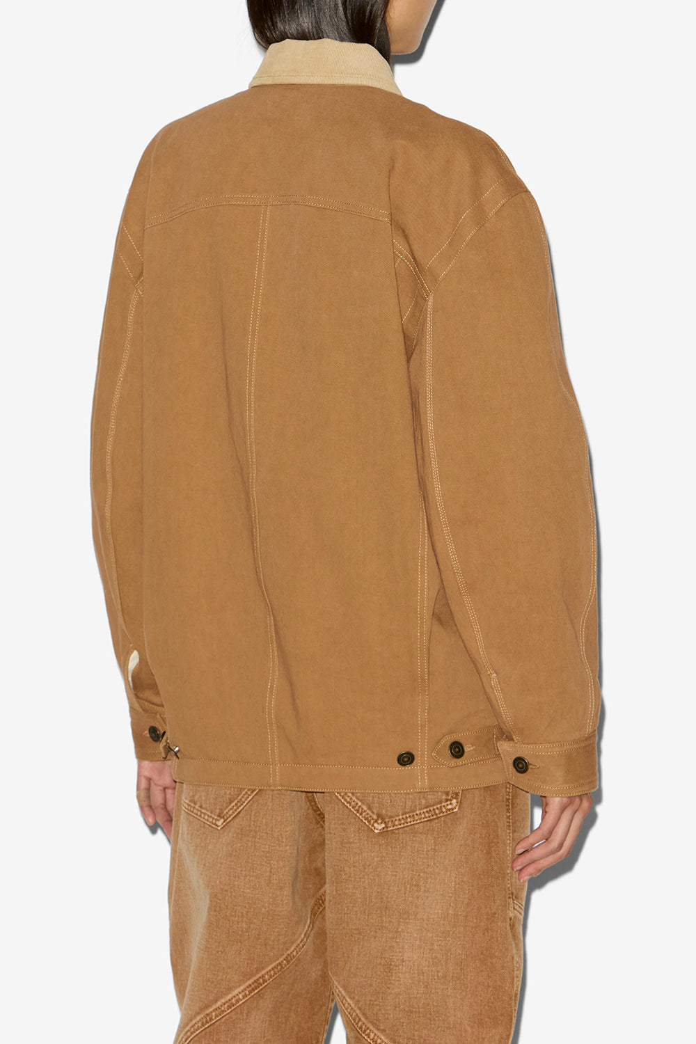 Ninon cotton workwear jacket - Cognac - Woman - 5