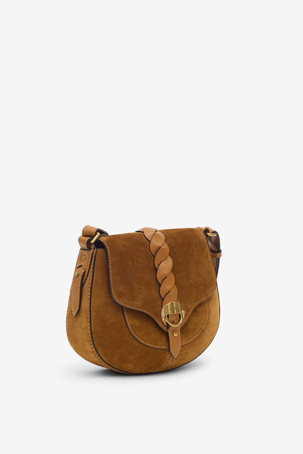 Umhängetasche altay small aus veloursleder - Cognac - Woman - 5