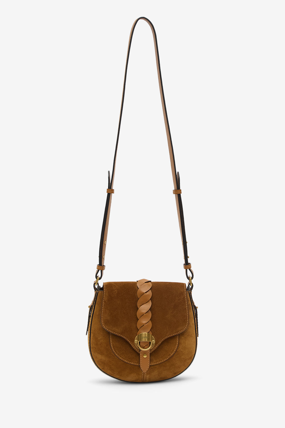 Umhängetasche altay small aus veloursleder - Cognac - Woman - 6