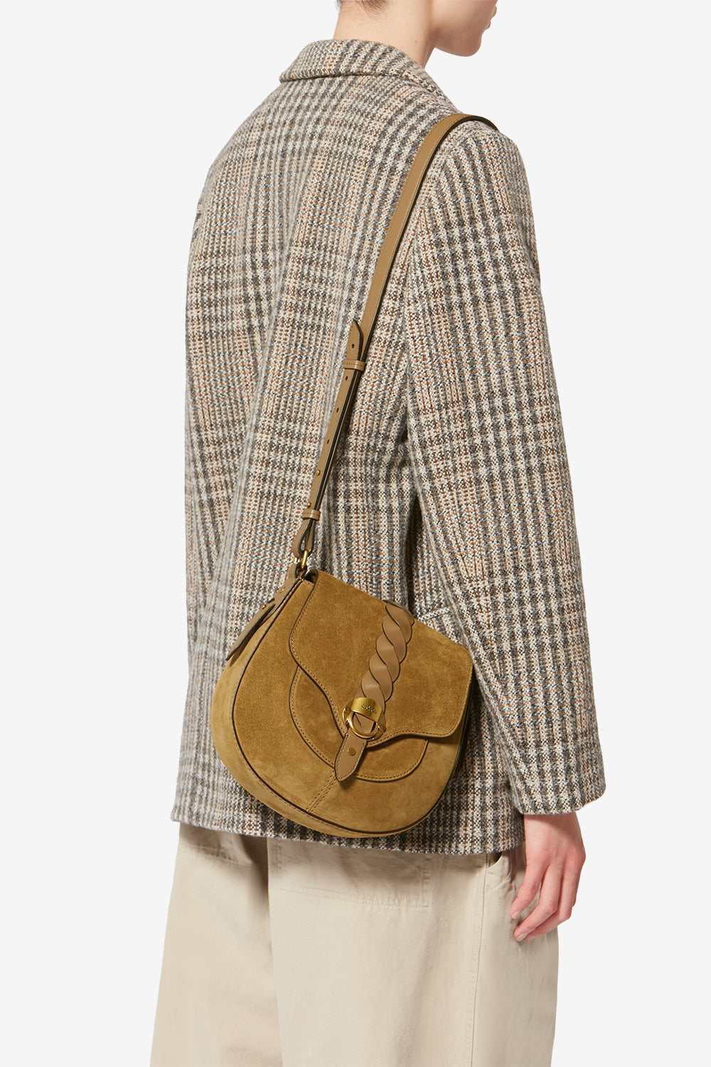 Altay small suede calfskin leather handbag - Taupe - Woman - 2