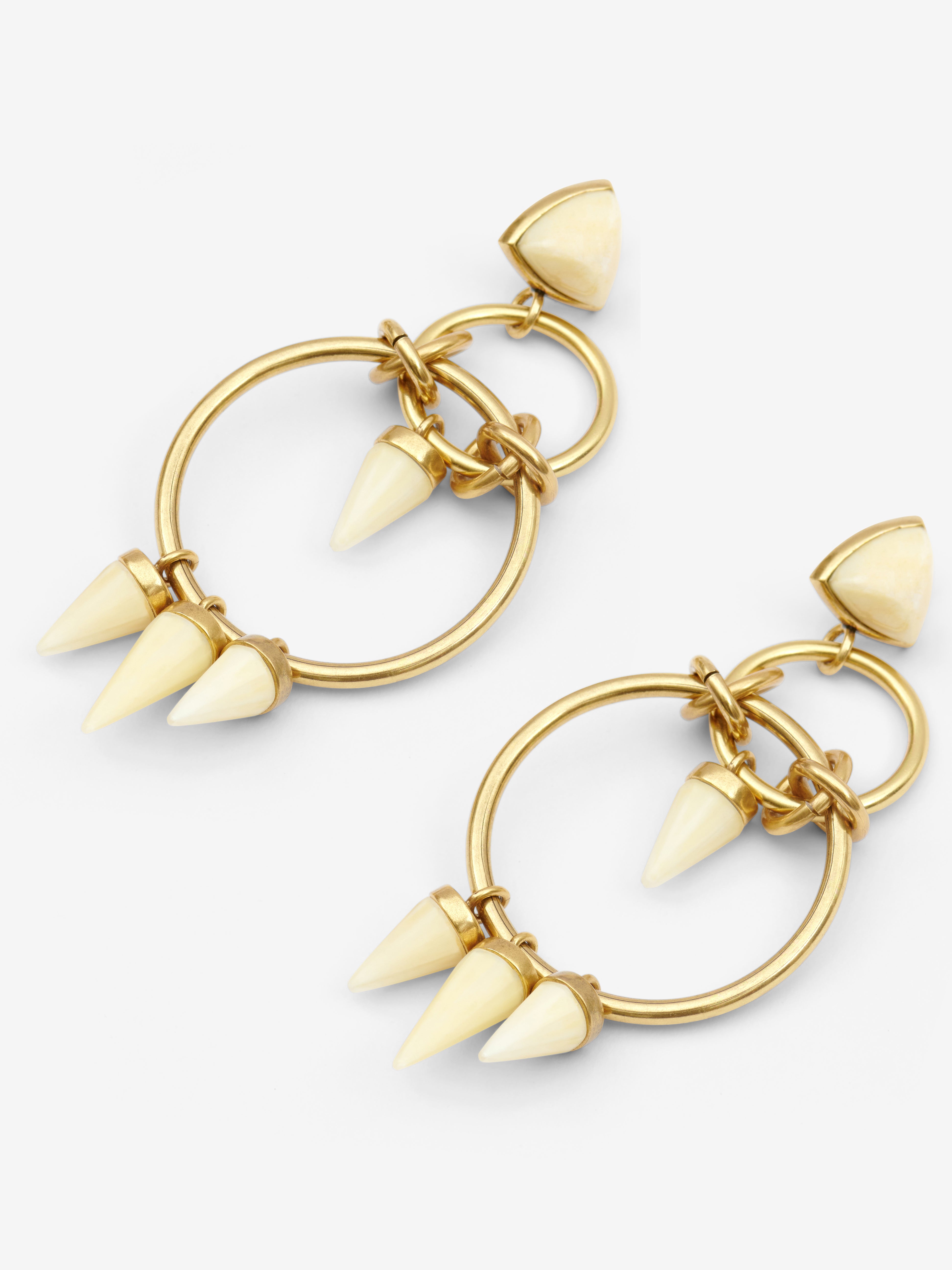 Boucles d'oreilles be with you Woman Ecru-light brass 3