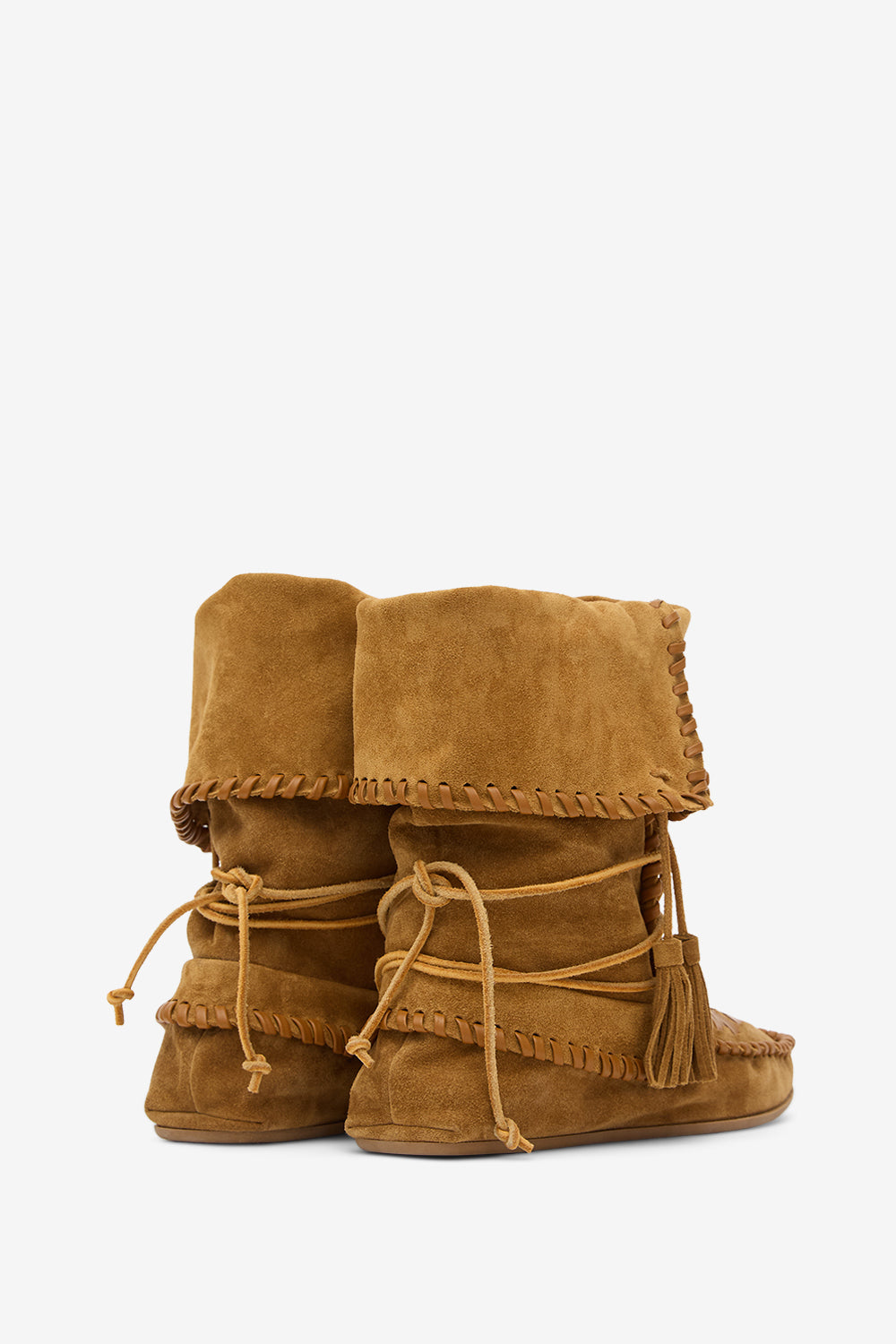 Winki 編み込み入り レザー ブーツ - Cognac - Woman - 2