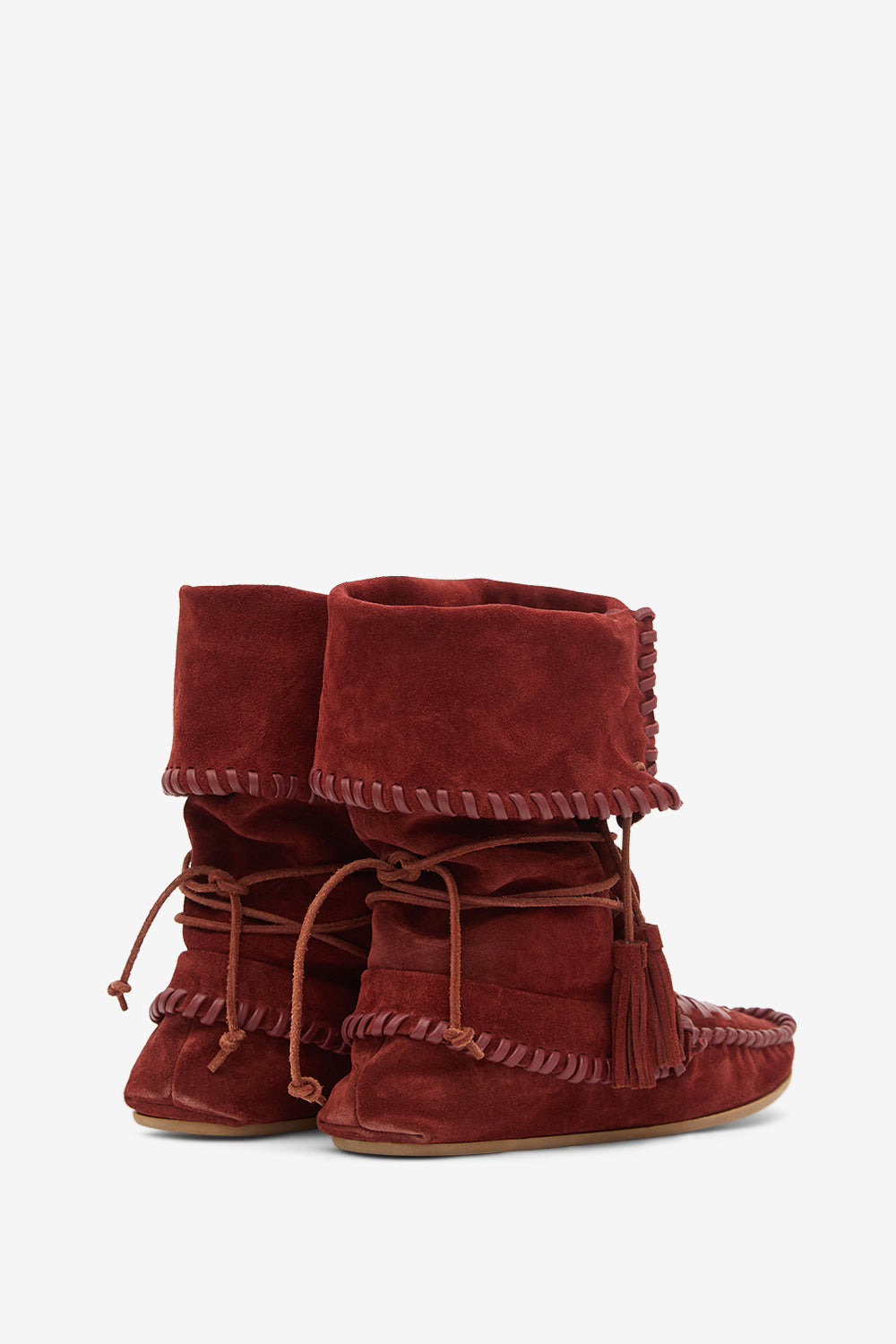 Winki スエード&編み込みレザー製 ブーツ - ボルドー - Woman - 2