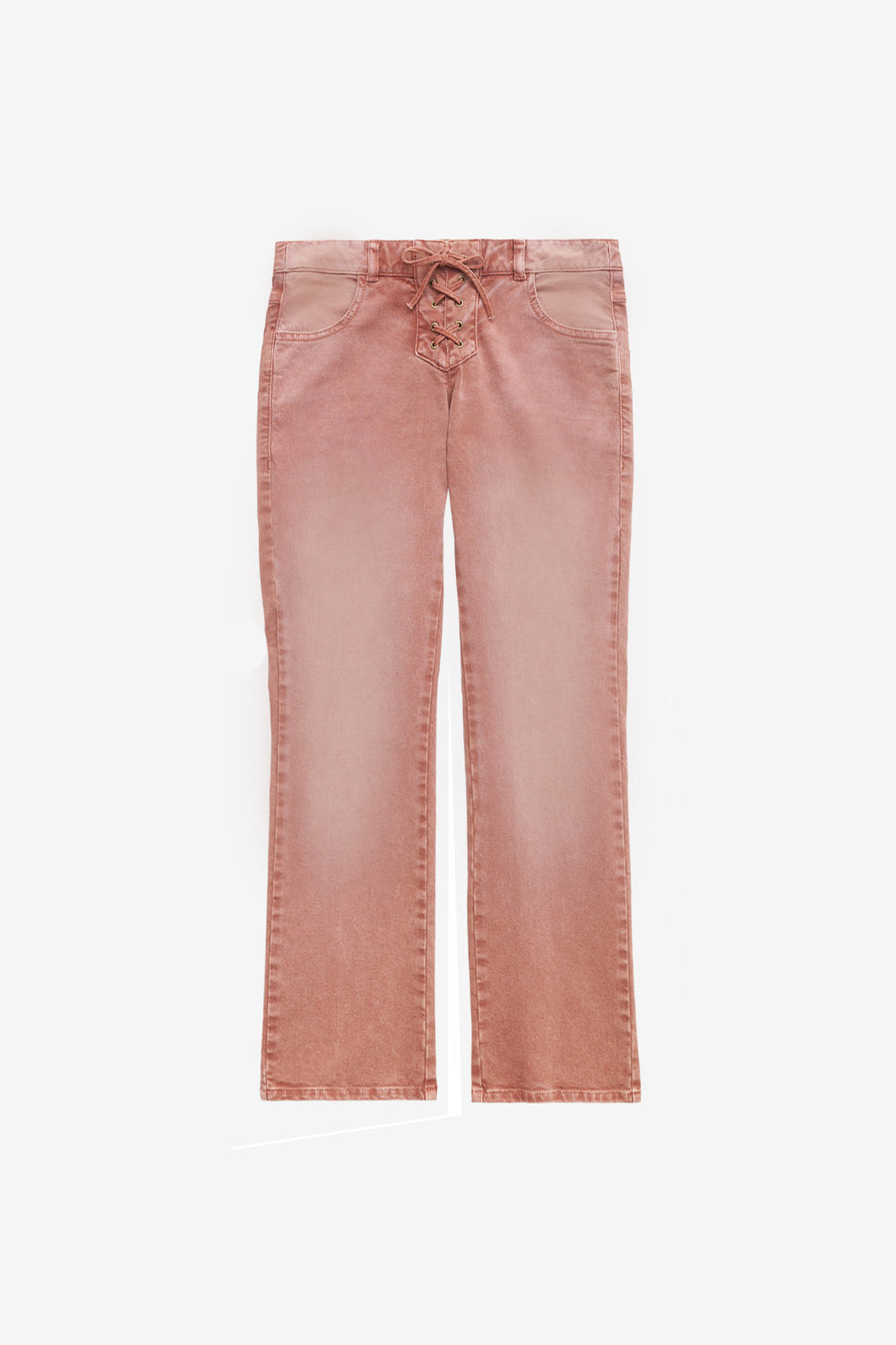 Jean à laçages vanel en denim - Henné - Woman - 1