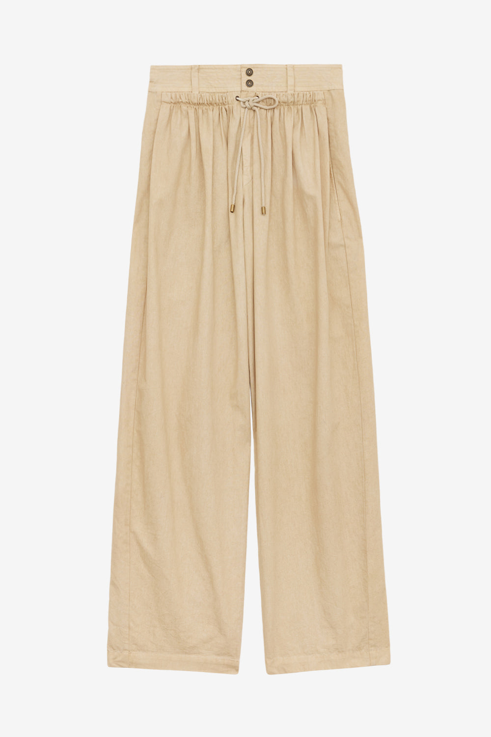Inaya gathered loose fit pants - Ecru - Woman - 1