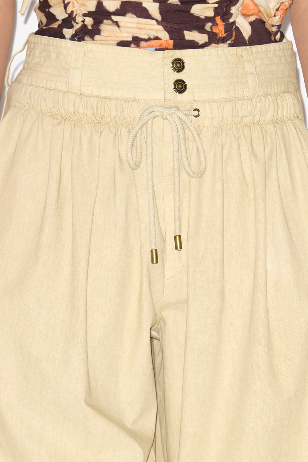 Inaya gathered loose fit pants - Ecru - Woman - 3