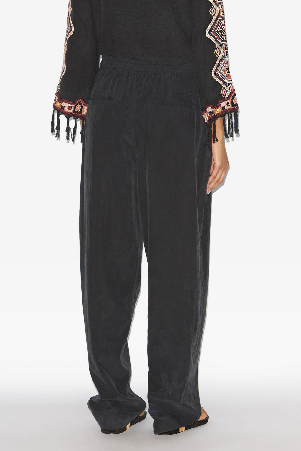 Hectorina gathered technical fabric pants - Black - Woman - 5