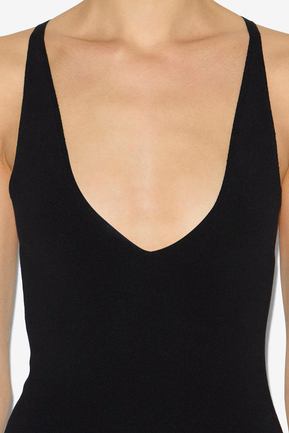 Velma long pleated knit dress - Black - Woman - 3