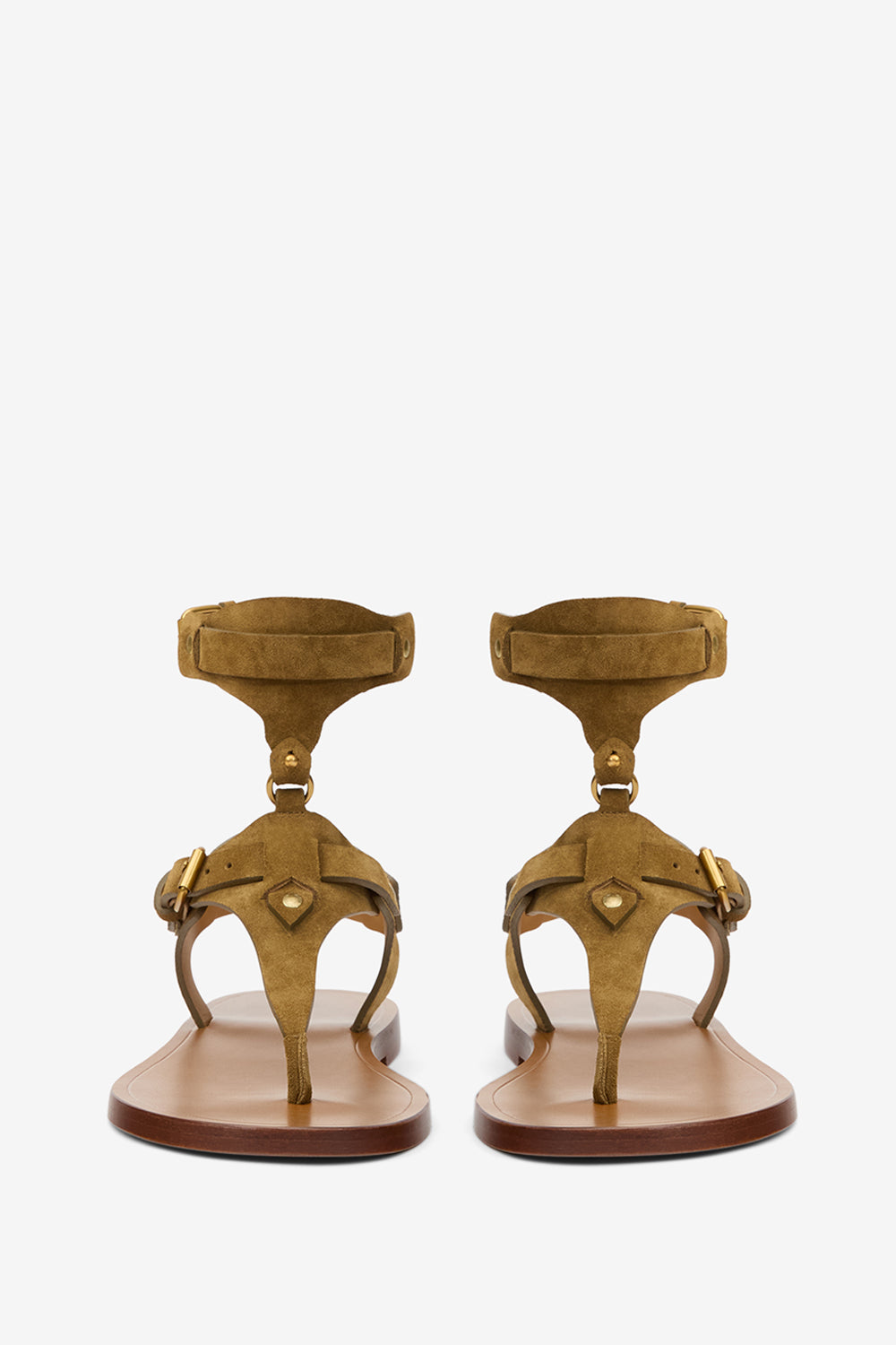 スエードレザーのeveenフラットサンダル - Taupe - Woman - 4