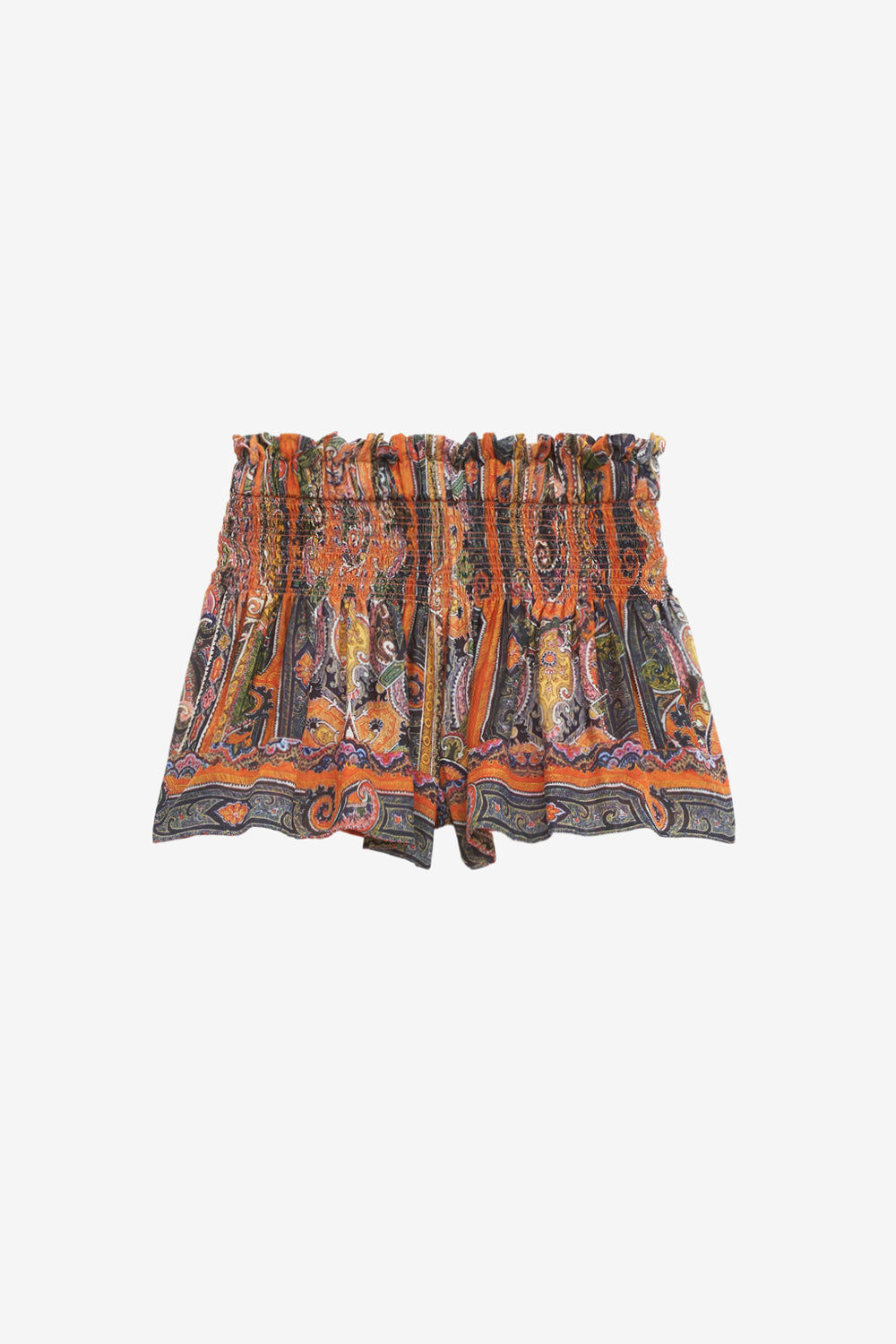 Maelly printed silk shorts - Orange - Woman - 1