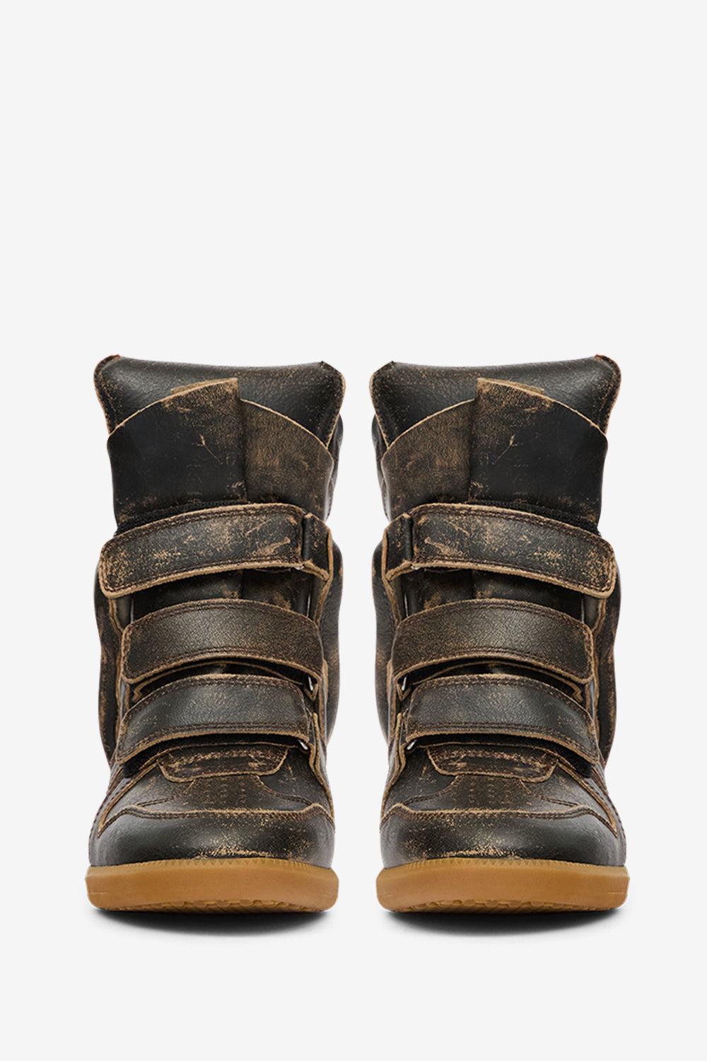 Bekett vintage leather wedge sneakers - Vintage brown - Woman - 4