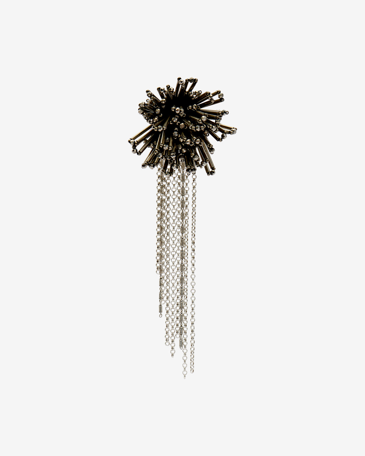 Orecchino amber Woman Anthracite-silver 3