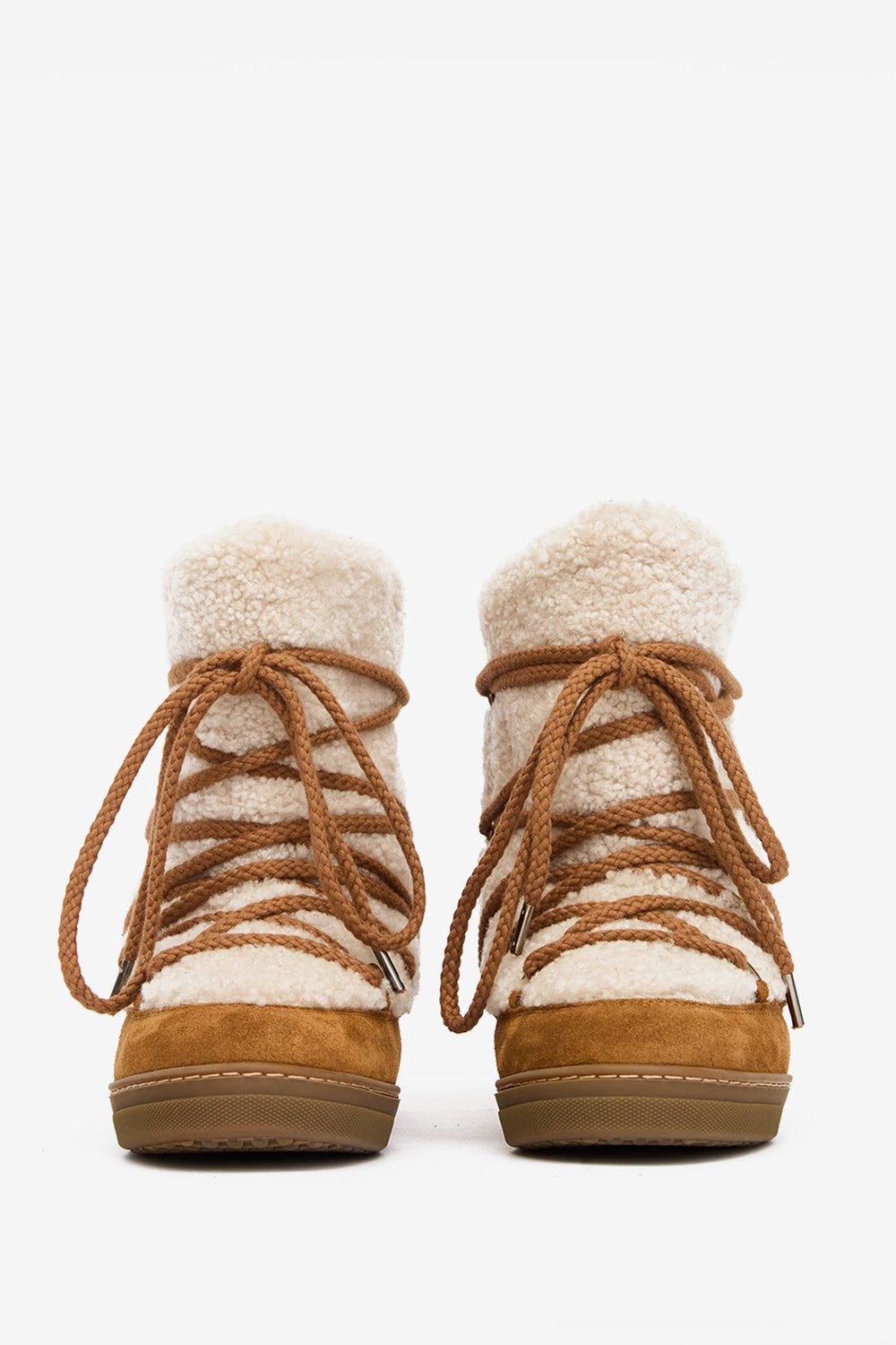 Nowles lined après-ski ankle boots - Ecru-cognac - Woman - 4