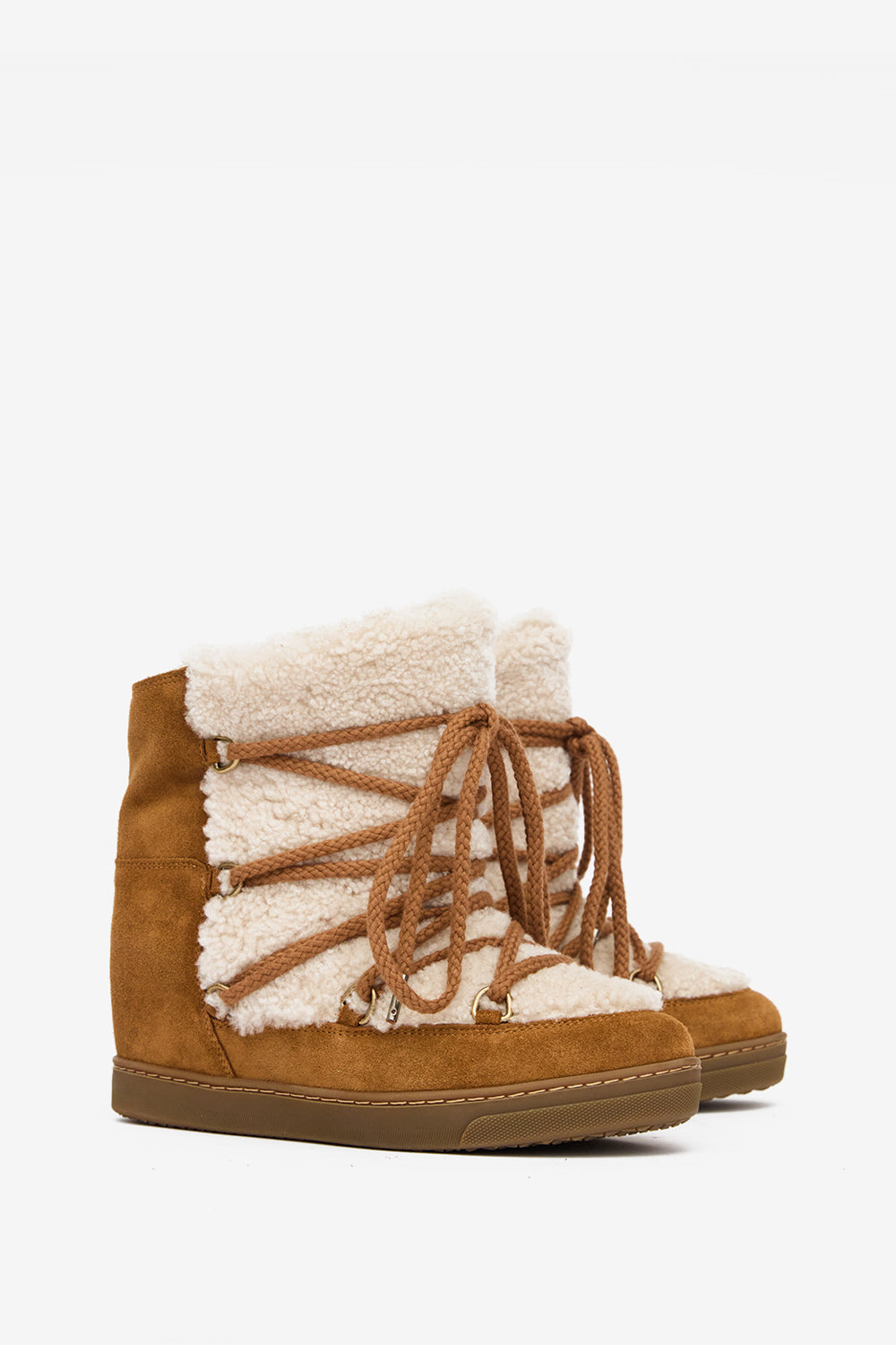 Nowles lined après-ski ankle boots - Ecru-cognac - Woman - 3
