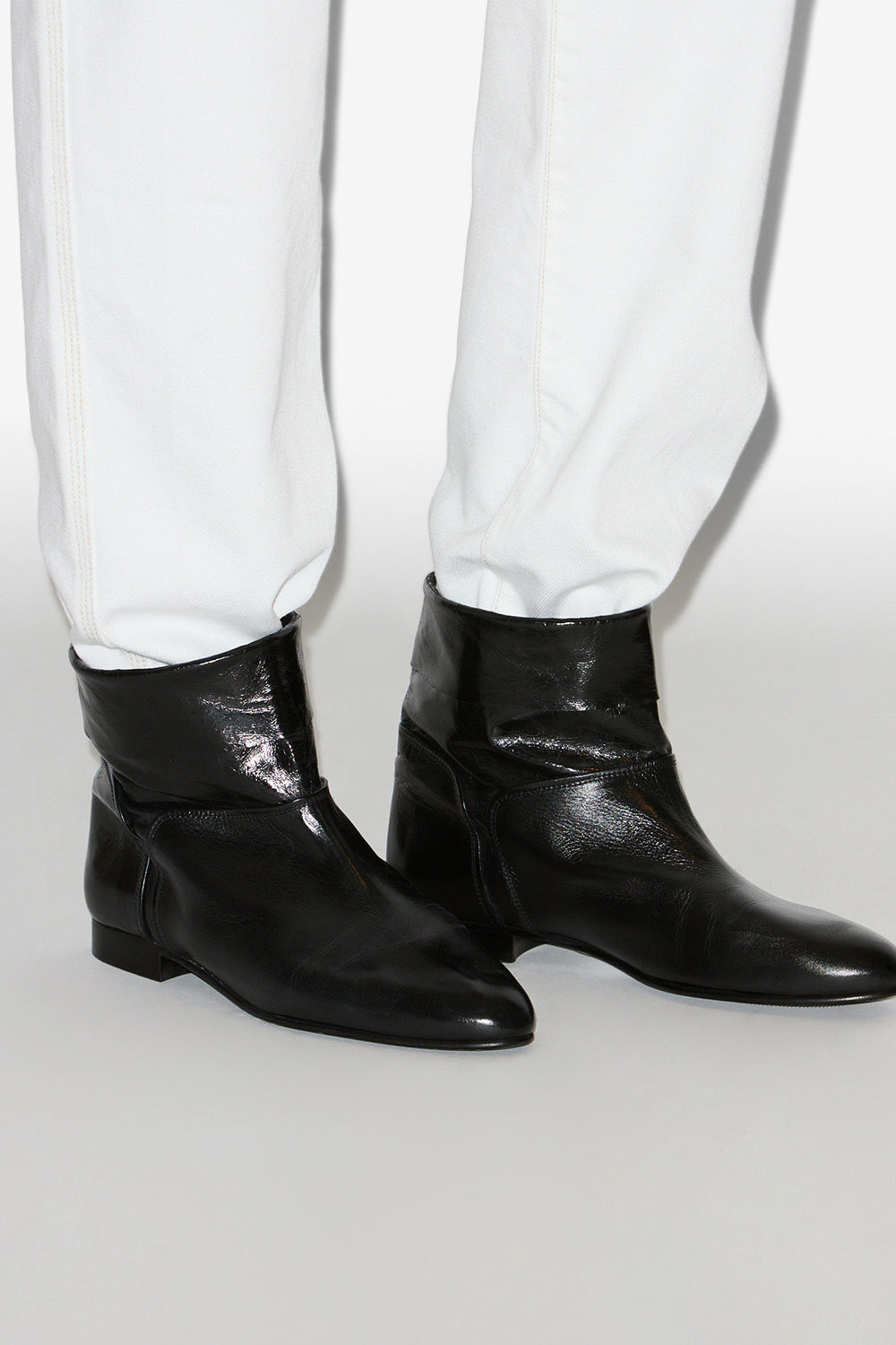Juoza flat patent leather boots - Black - Man - 5