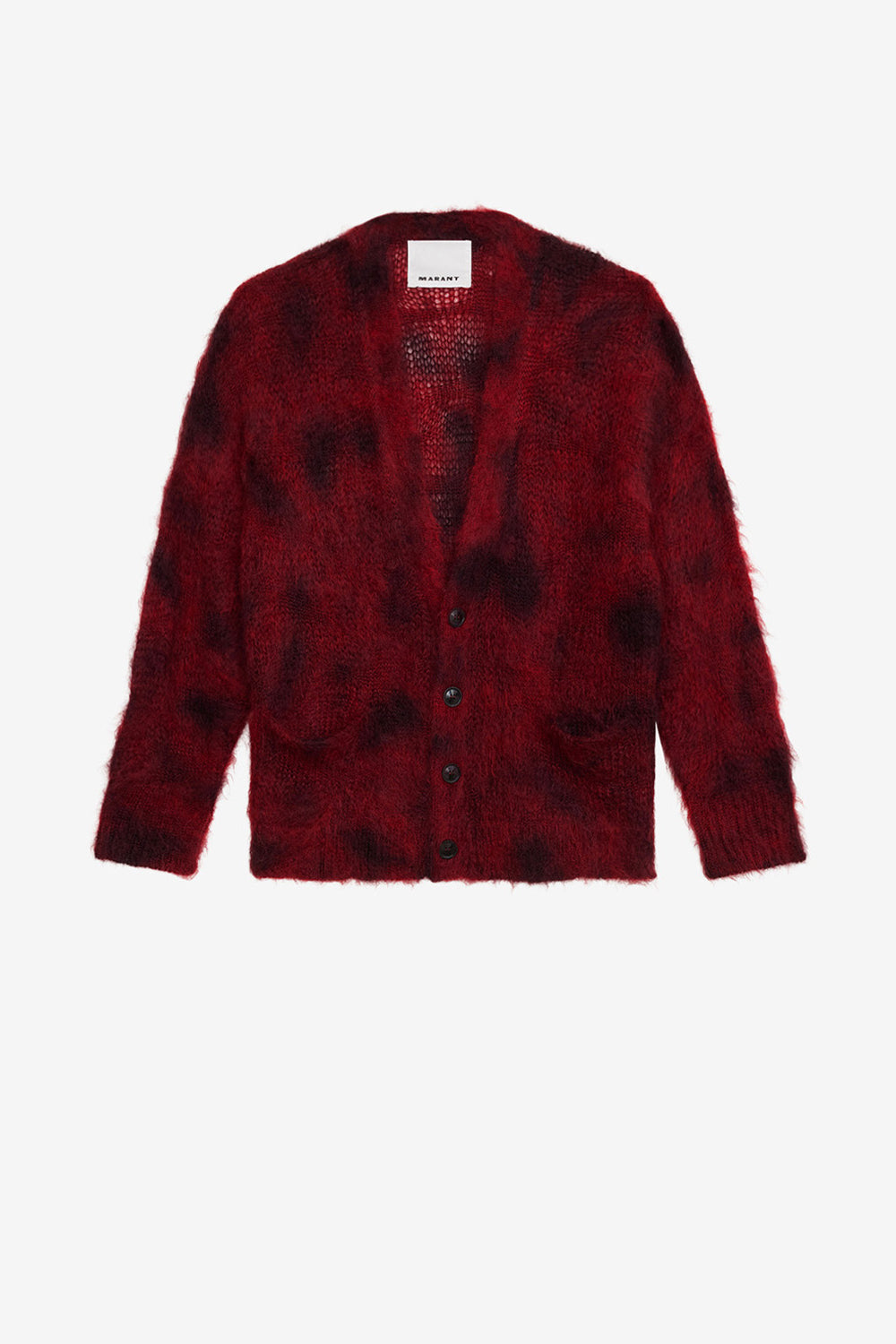 Lange strickjacke mahel aus kid mohair - Deep red - Man - 1