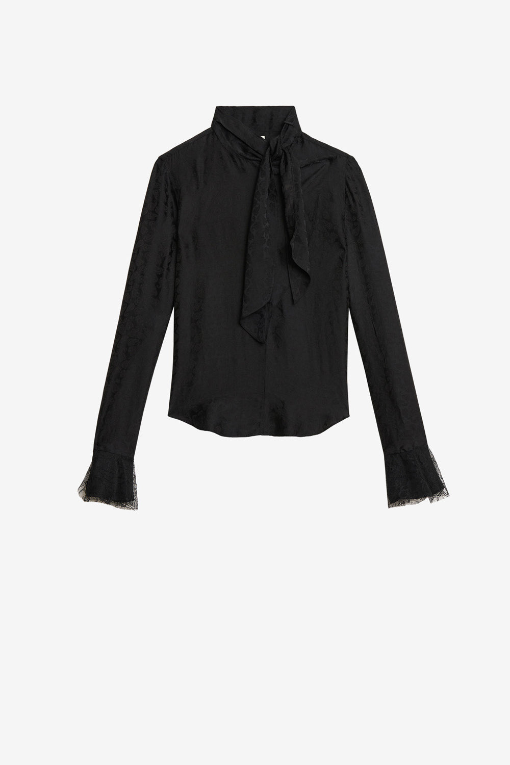 Raphaella silk jacquard blouse - Black - Woman - 1