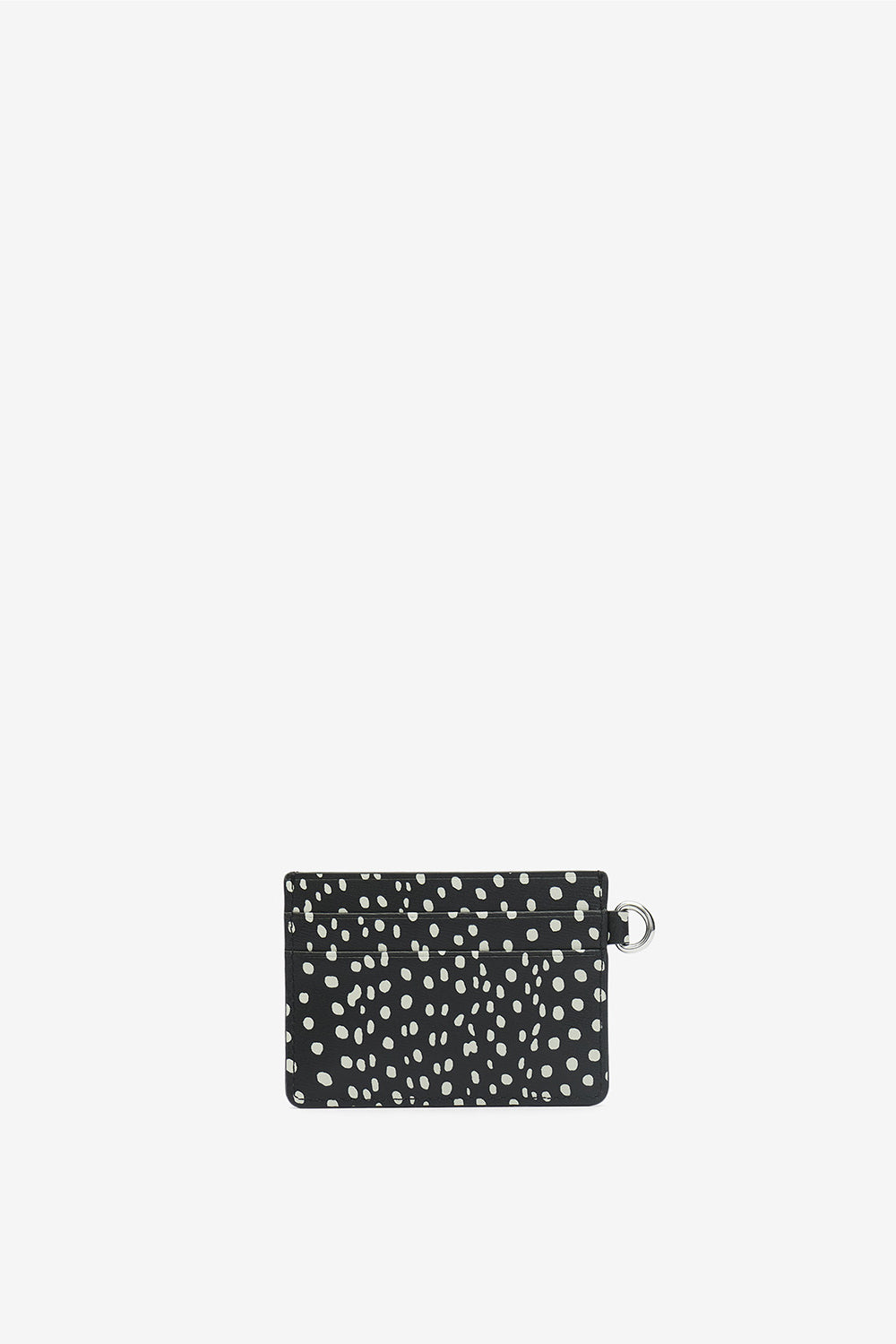 Leather card holder - Black and ecru - Woman - 2