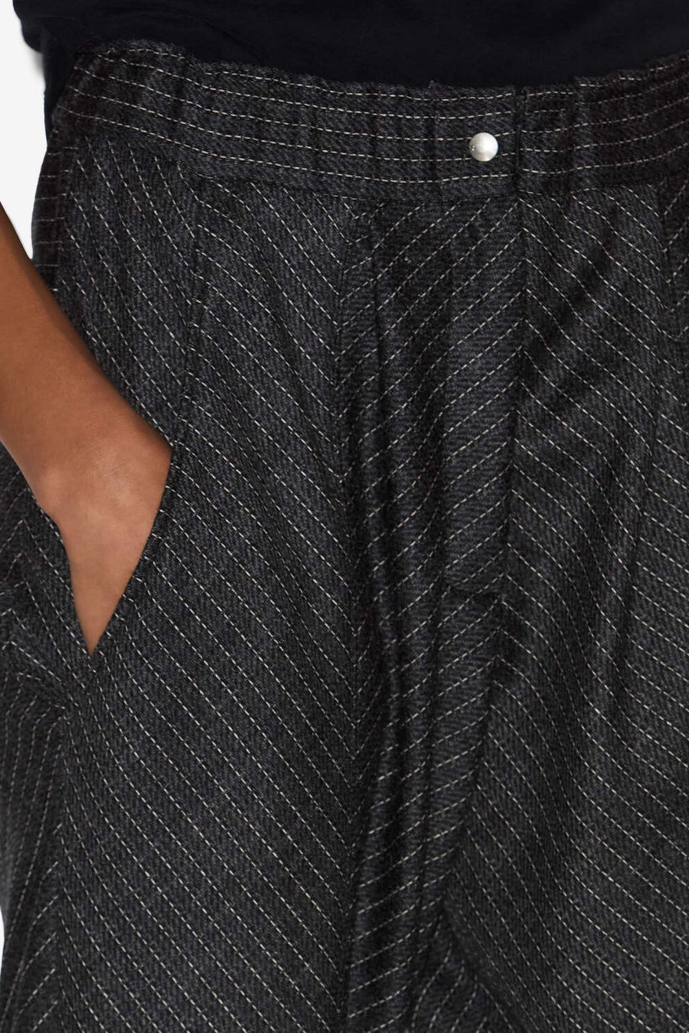 Rakia pleated virgin wool pants - Anthracite - Woman - 3