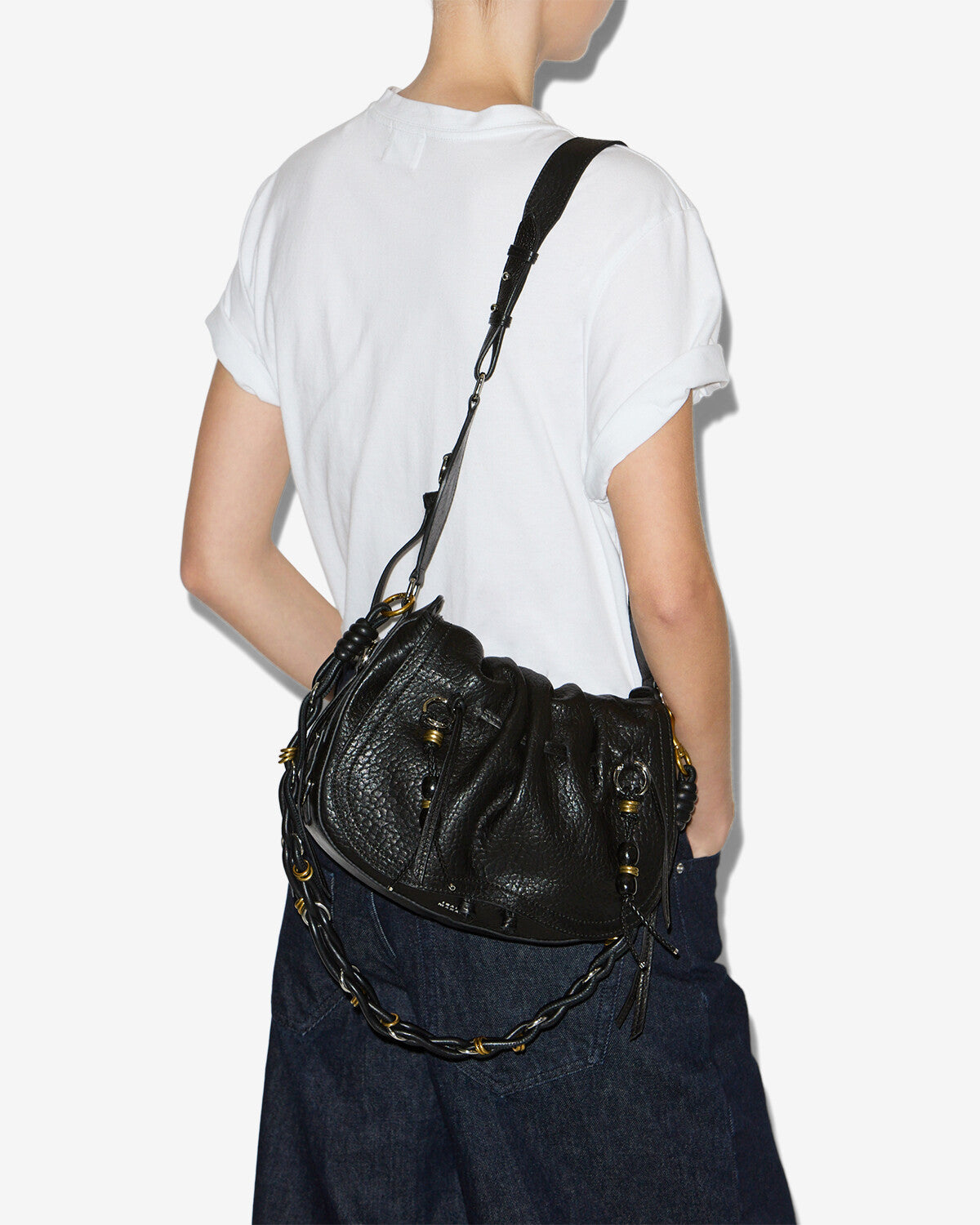 Bolton shoulder bag Woman Black and silver 1