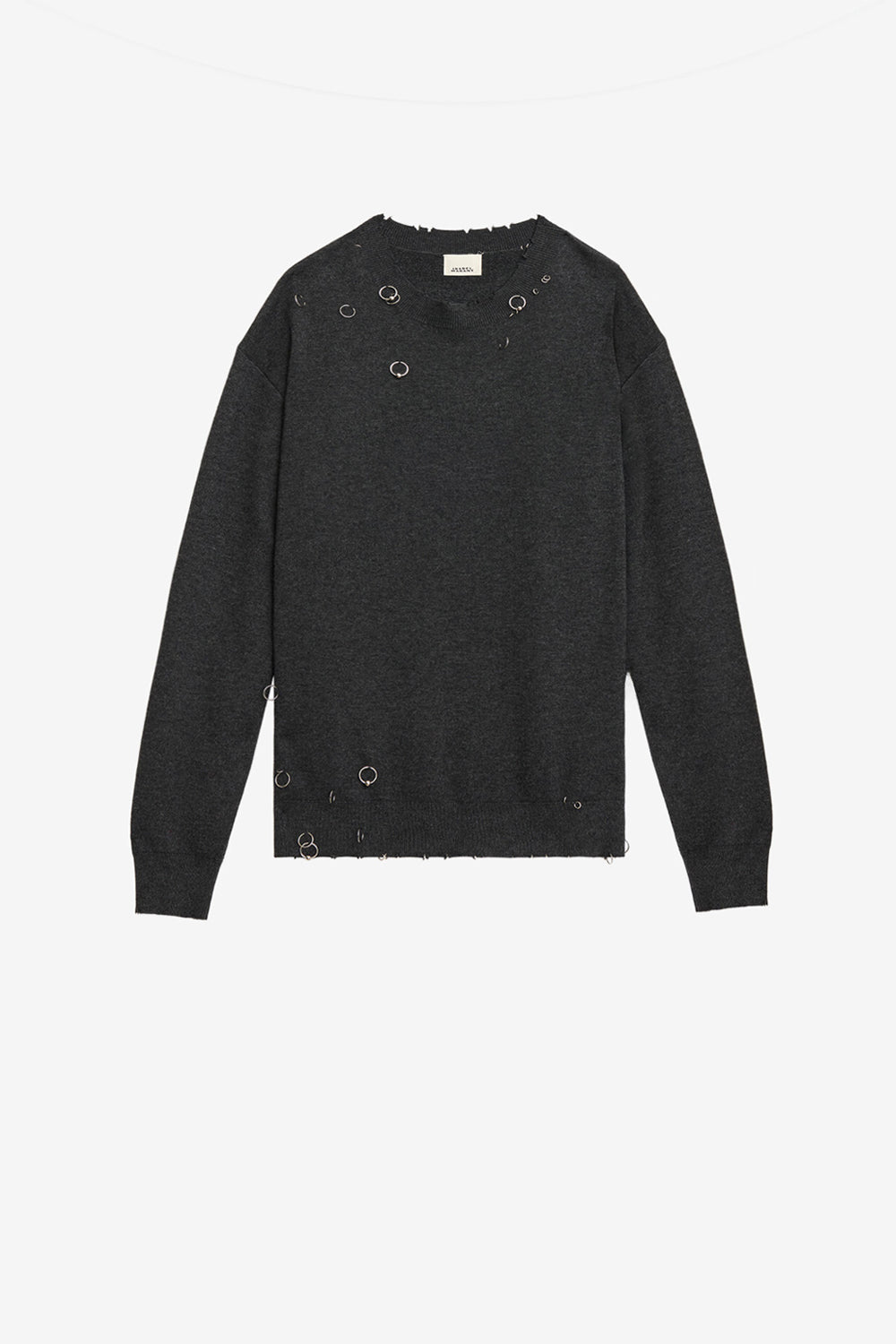 Cassandre リング付きウール セーター - Anthracite - Woman - 1