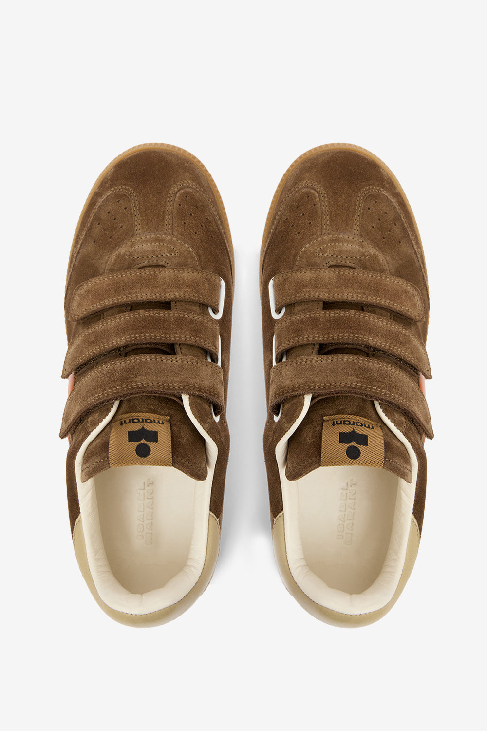 Zapatillas bajas de piel de ante de becerro beth - Khaki-orange - Woman - 4