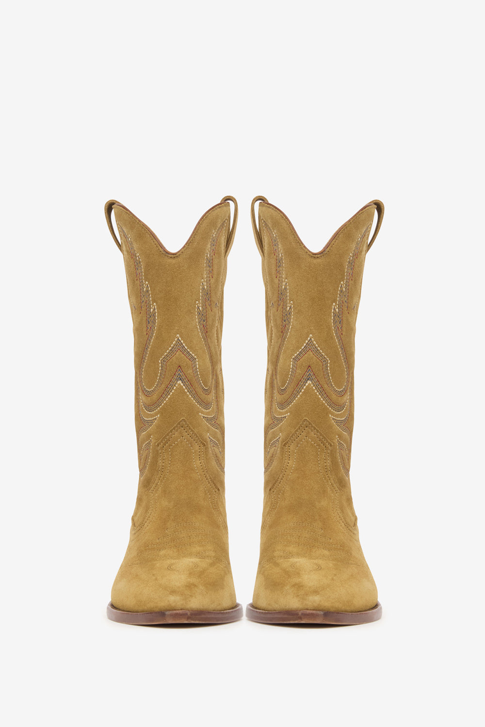 Duerto 刺しゅう入りカーフスエードレザー製 サンティアゴブーツ - Sepia - Woman - 4