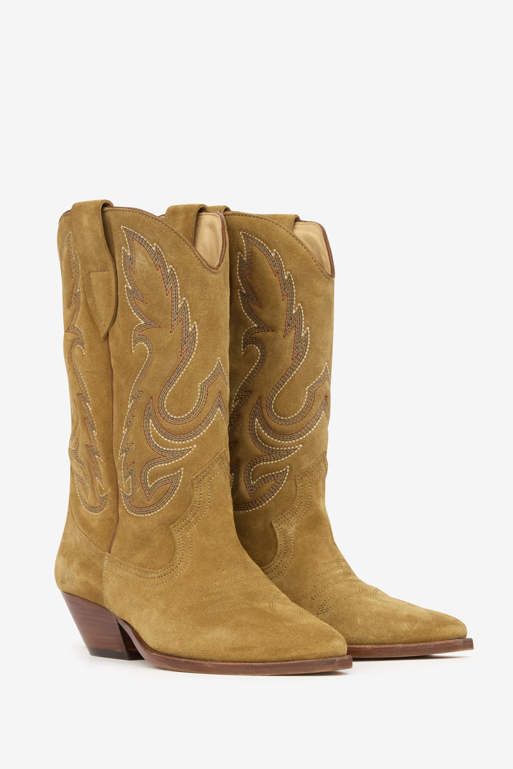 Duerto 刺しゅう入りカーフスエードレザー製 サンティアゴブーツ - Sepia - Woman - 3