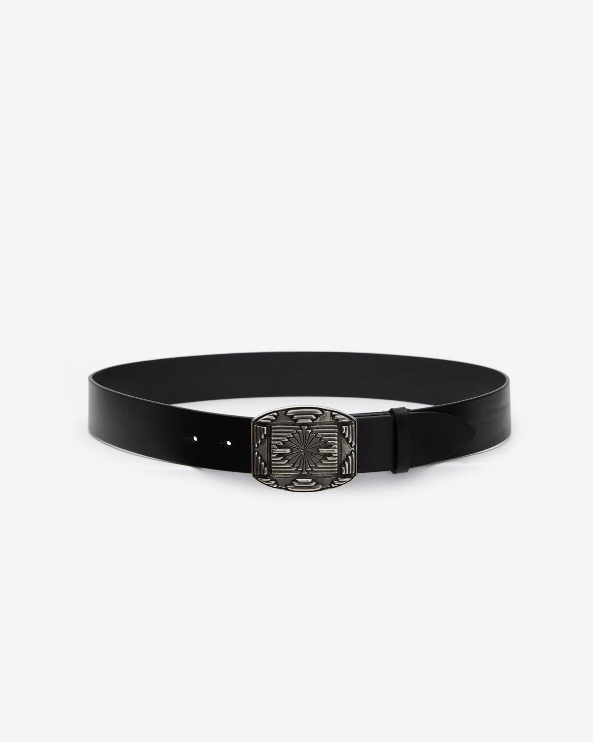 Cintura square buckle Man Nero 3
