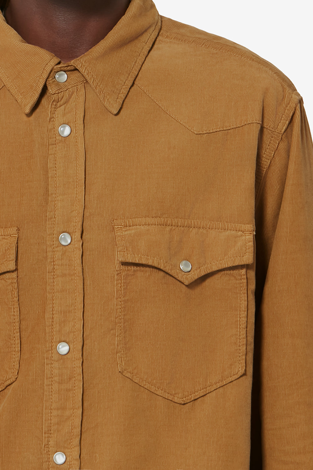 Vasco コーデュロイ ウエスタンシャツ - Light bronze - Man - 3