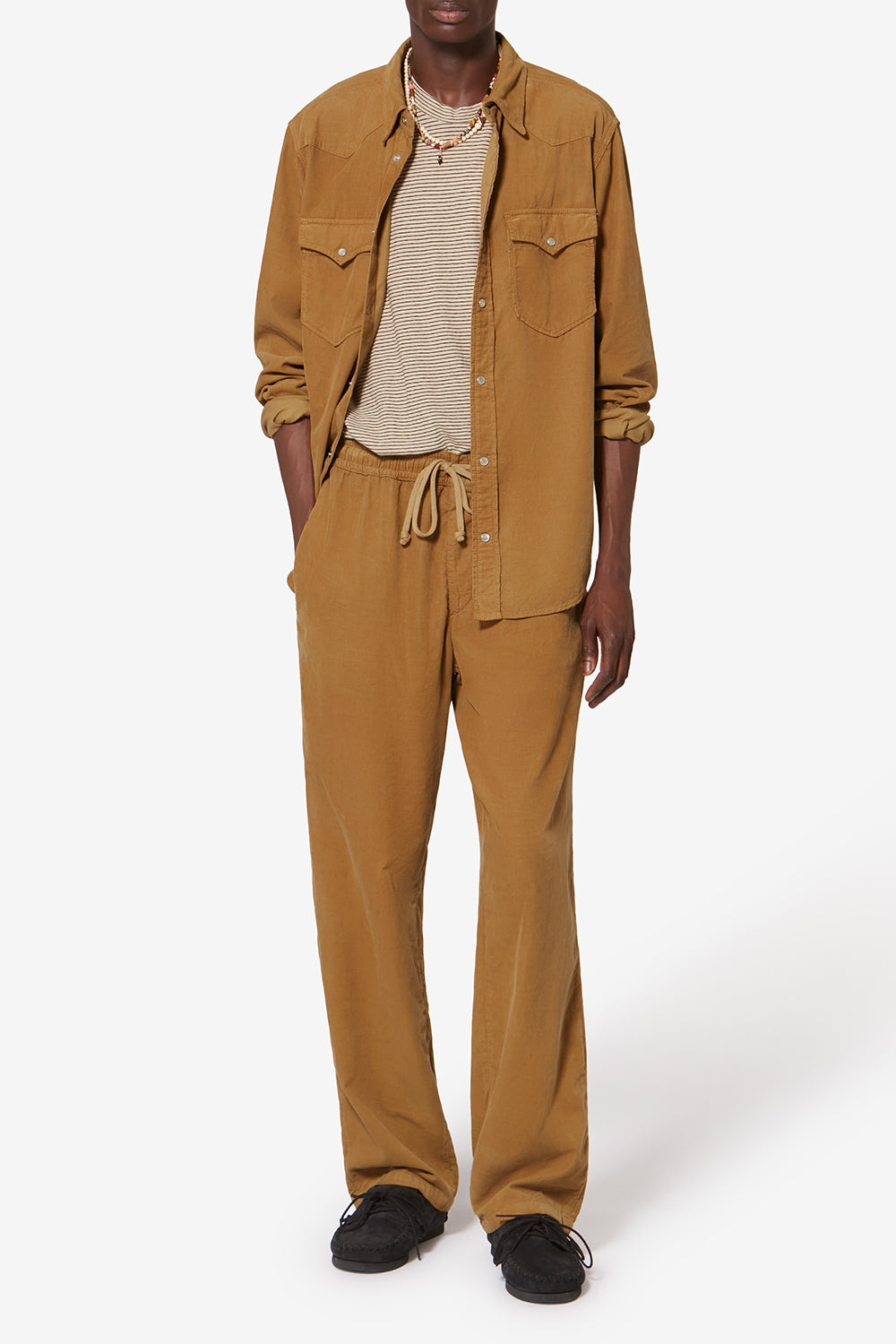 Vasco コーデュロイ ウエスタンシャツ - Light bronze - Man - 2