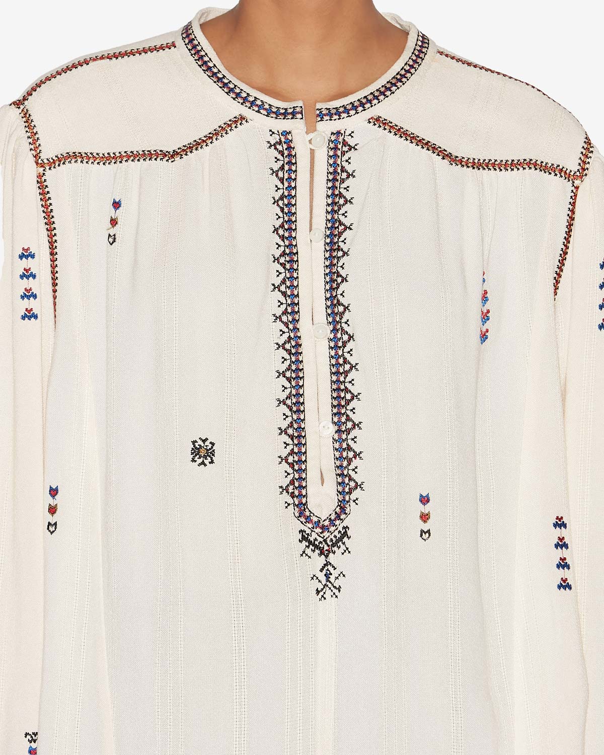 Blouse pelson Woman Écru 2