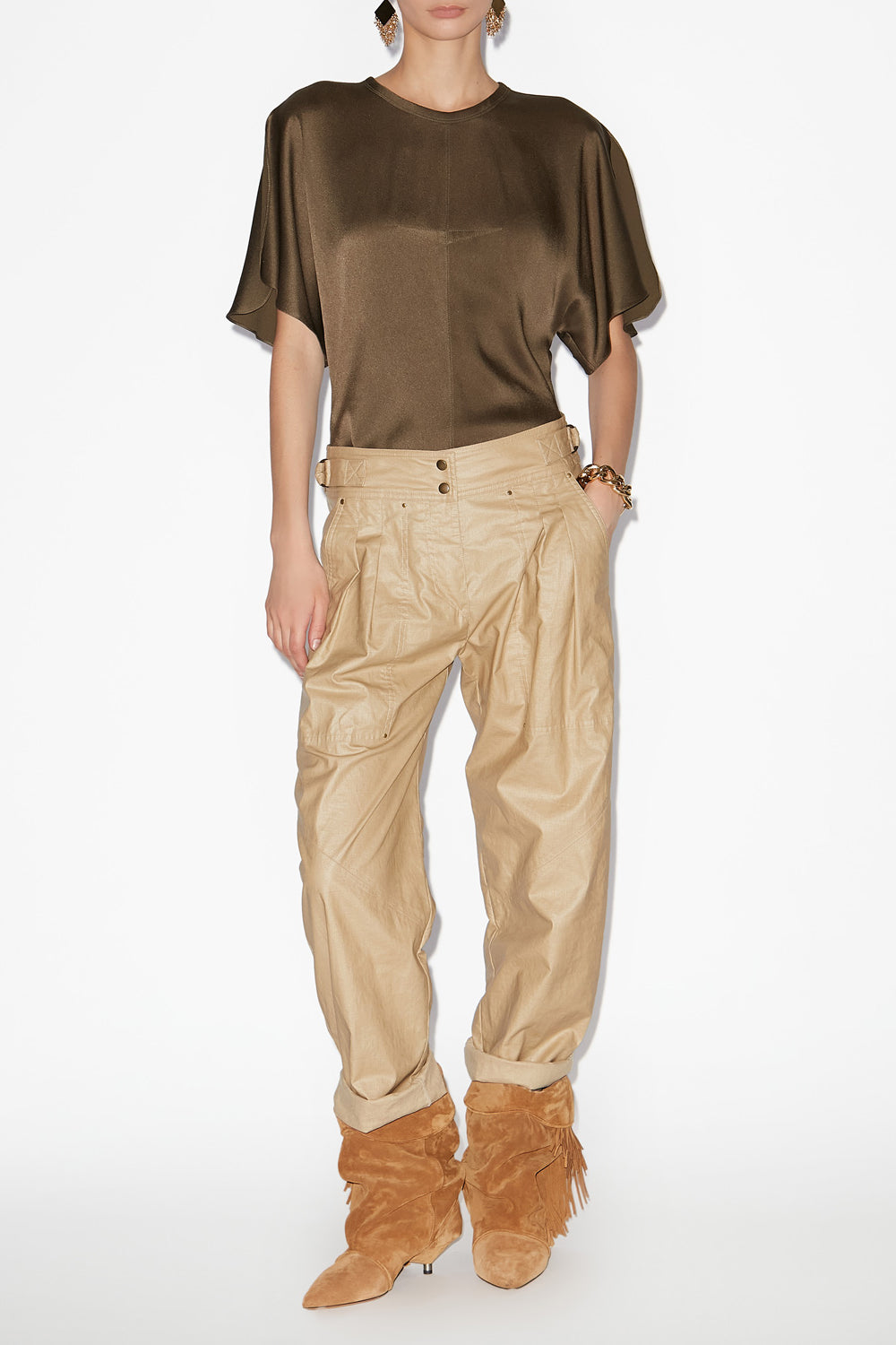 Top karlita aus satin - Bronze - Woman - 2