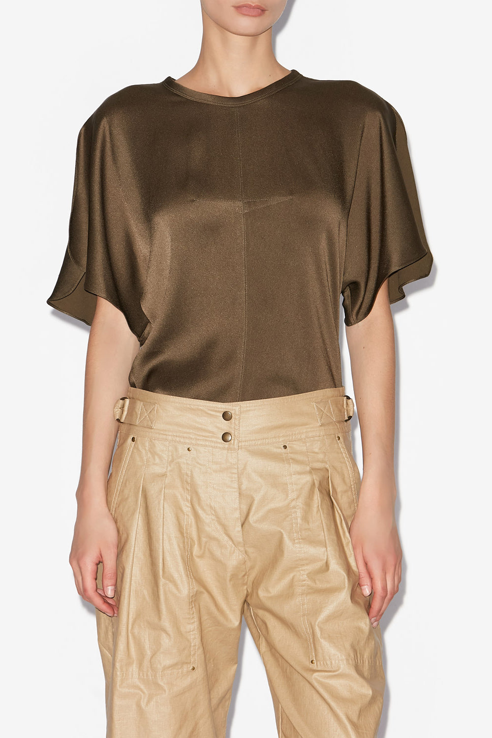 Top karlita aus satin - Bronze - Woman - 4