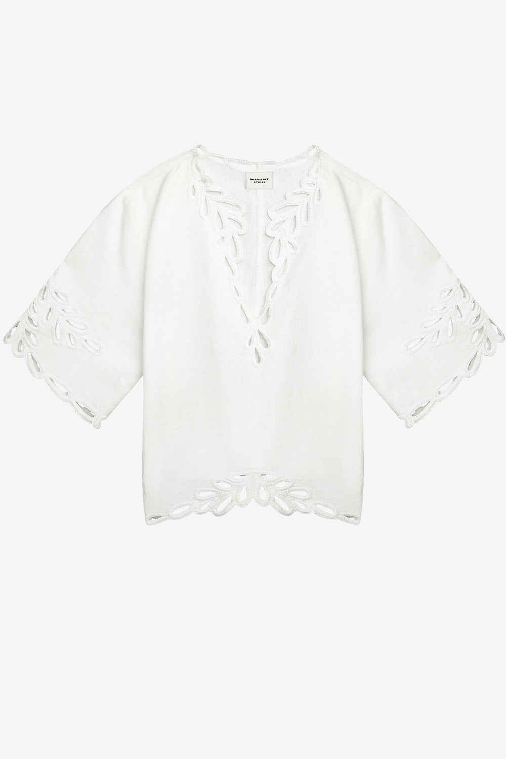 Shana openwork embroidery top - White - Woman - 1