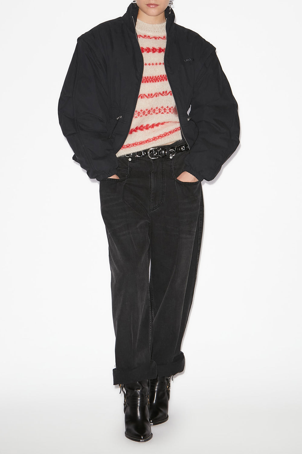 Manteau dastyni en coton matelassé - Noir - Woman - 2