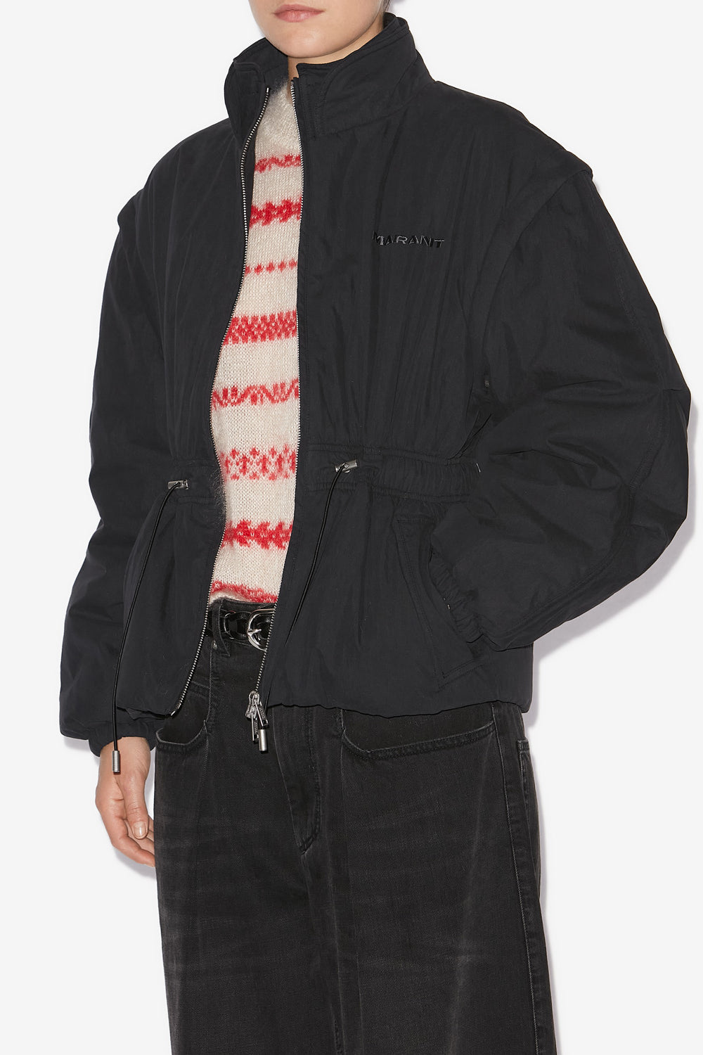 Manteau dastyni en coton matelassé - Noir - Woman - 4