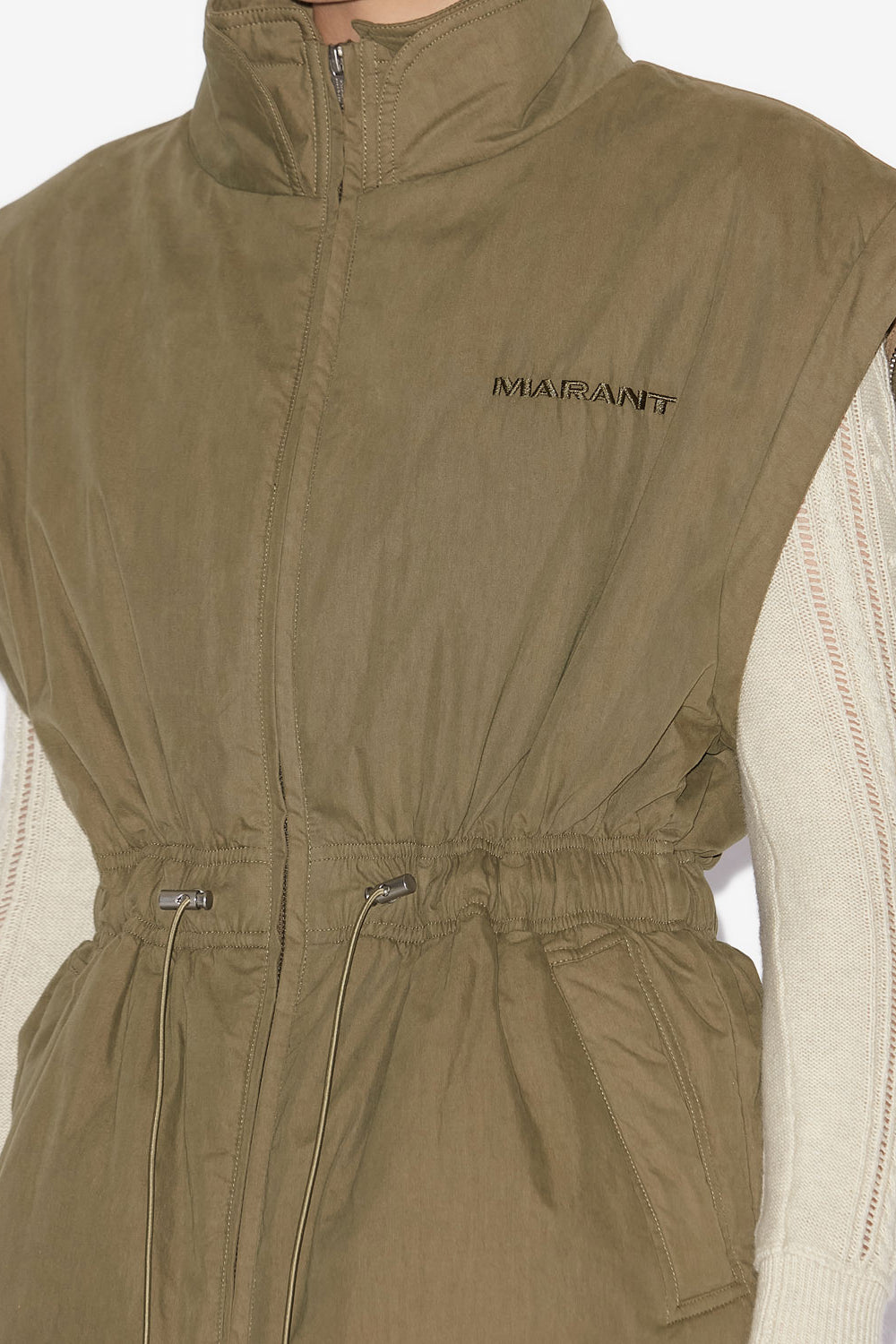 Manteau dastyni en coton matelassé - Kaki - Woman - 3