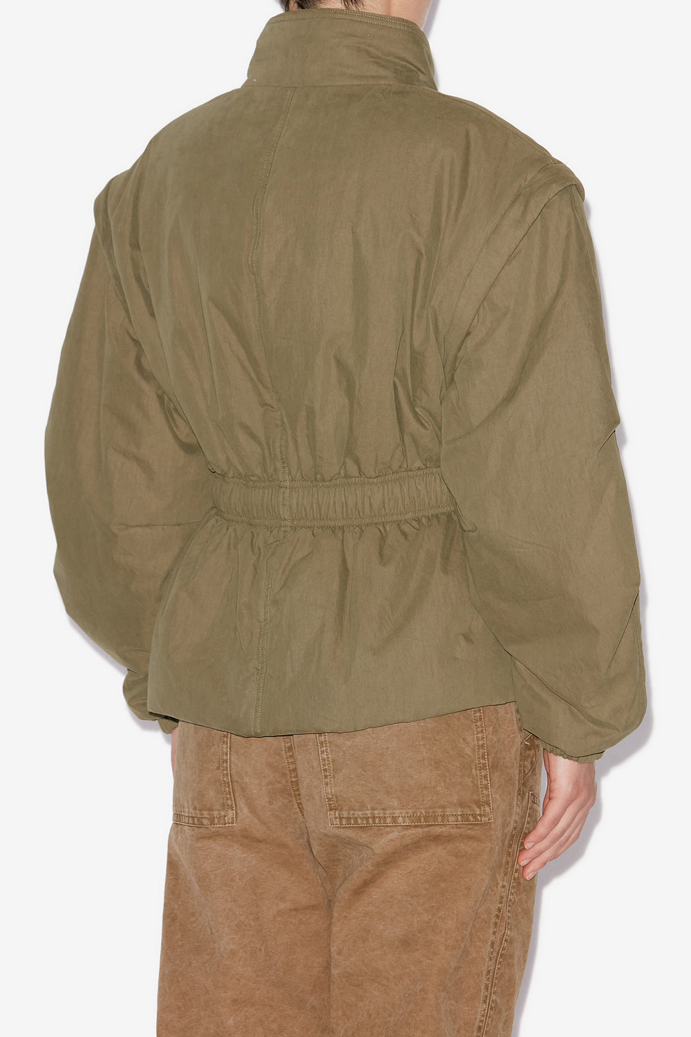 Manteau dastyni en coton matelassé - Kaki - Woman - 5