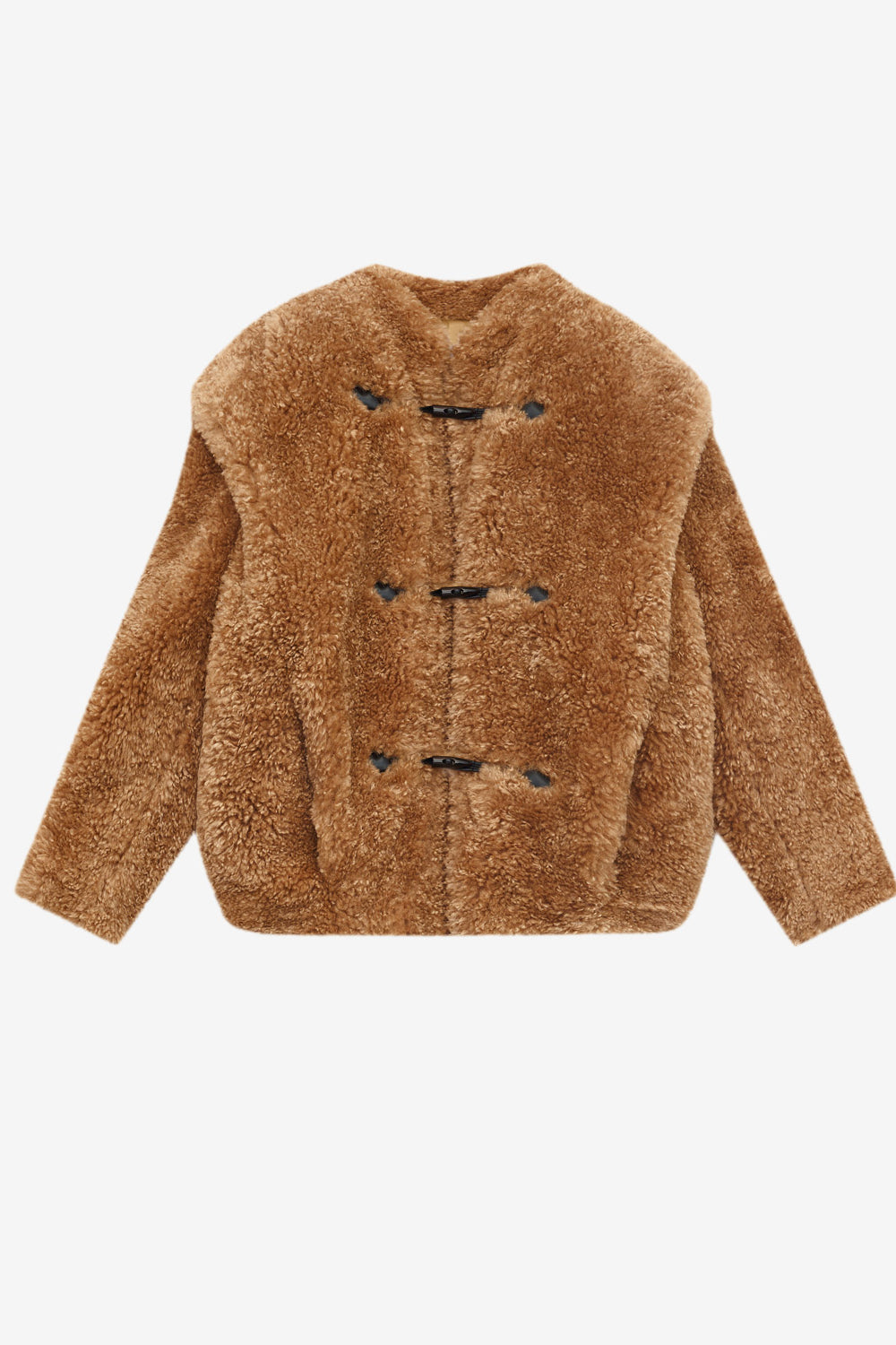 아발리아 부클레 모피 스타일 코트 - Camel - Woman - 1