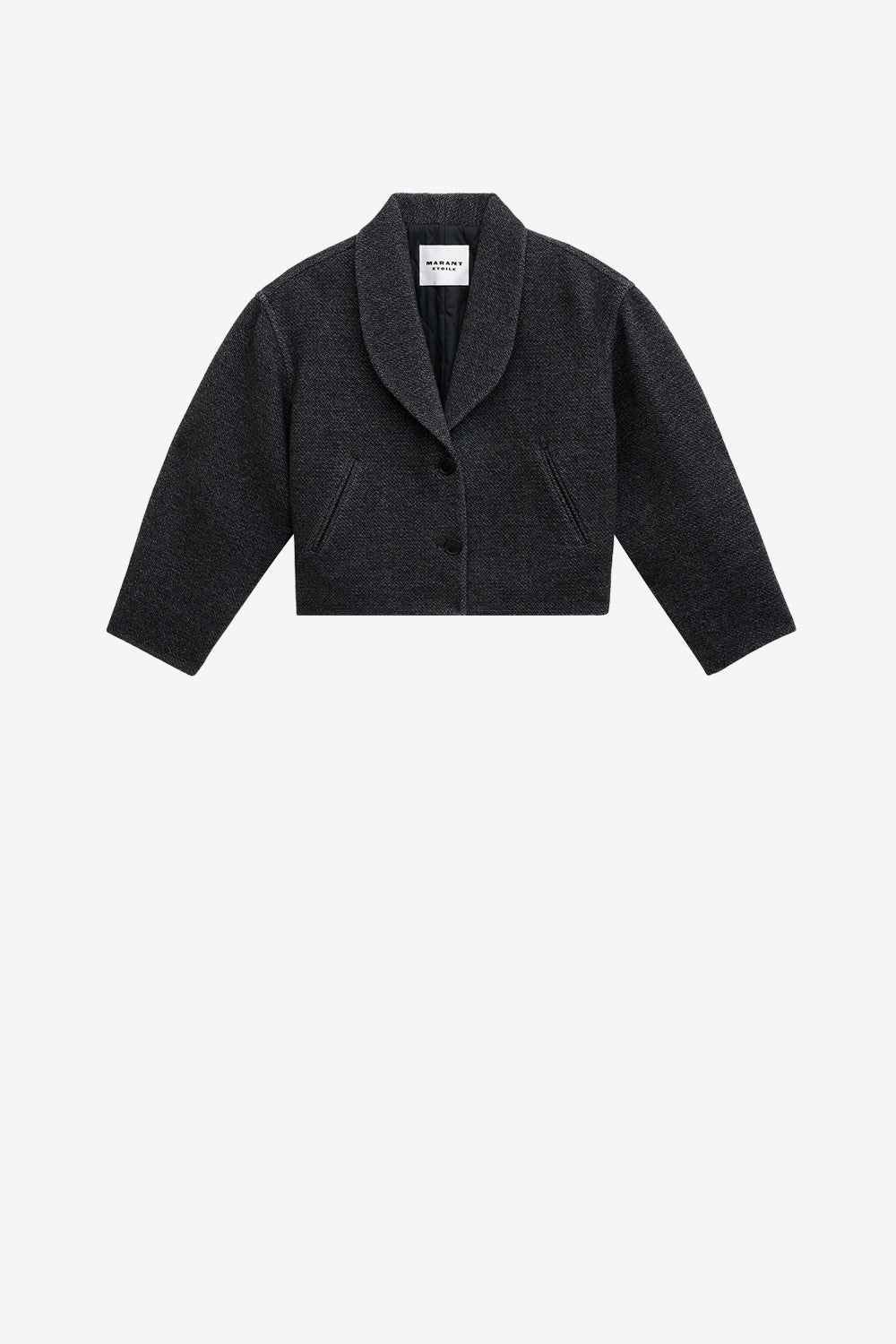 Manteau court lanna en laine vierge - Anthracite - Woman - 1